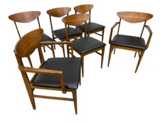 Mid-Century Modern Walnut Dining Chairs - Set of 6
