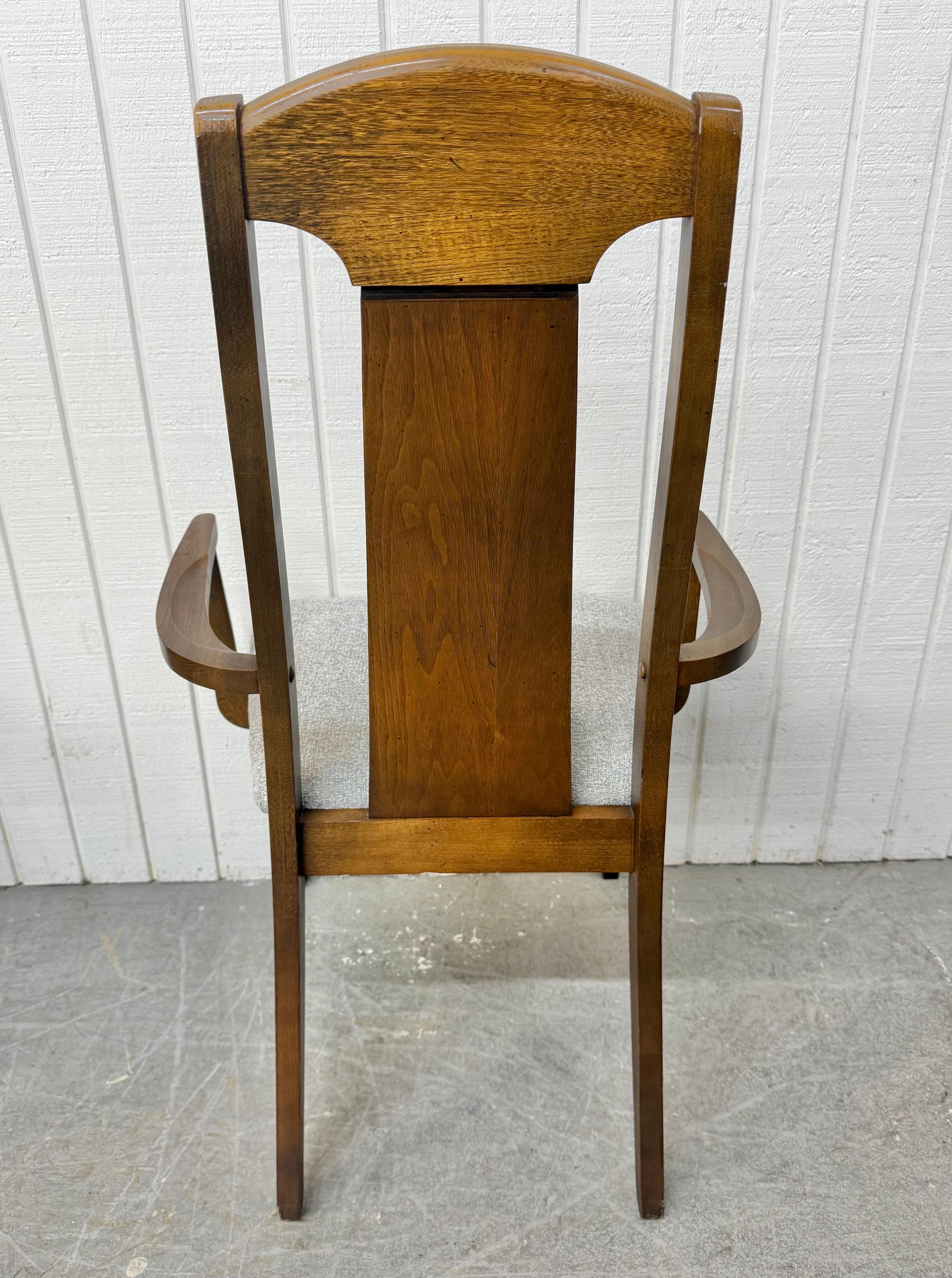 Upholstery Mid-Century Modern Walnut Dining Chairs - Set of 6 For Sale
