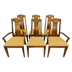 Mid-Century Modern Walnut Dining Chairs - Set of 6