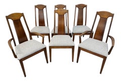 Mid-Century Modern Walnut Dining Chairs - Set of 6