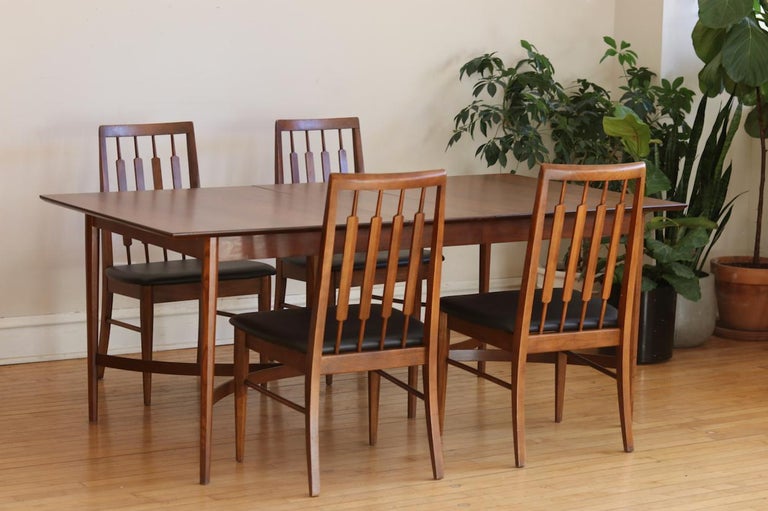 Mid Century Modern Walnut Dining Set By Stanley