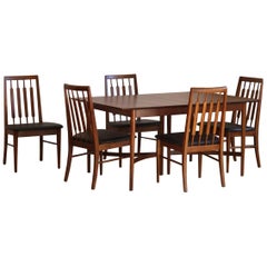 Mid-Century Modern Walnut Dining Set by Stanley