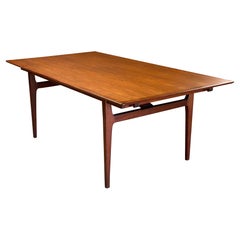Table de salle à manger en noyer moderne du milieu du siècle par Al Huller pour Furnwood Corporation