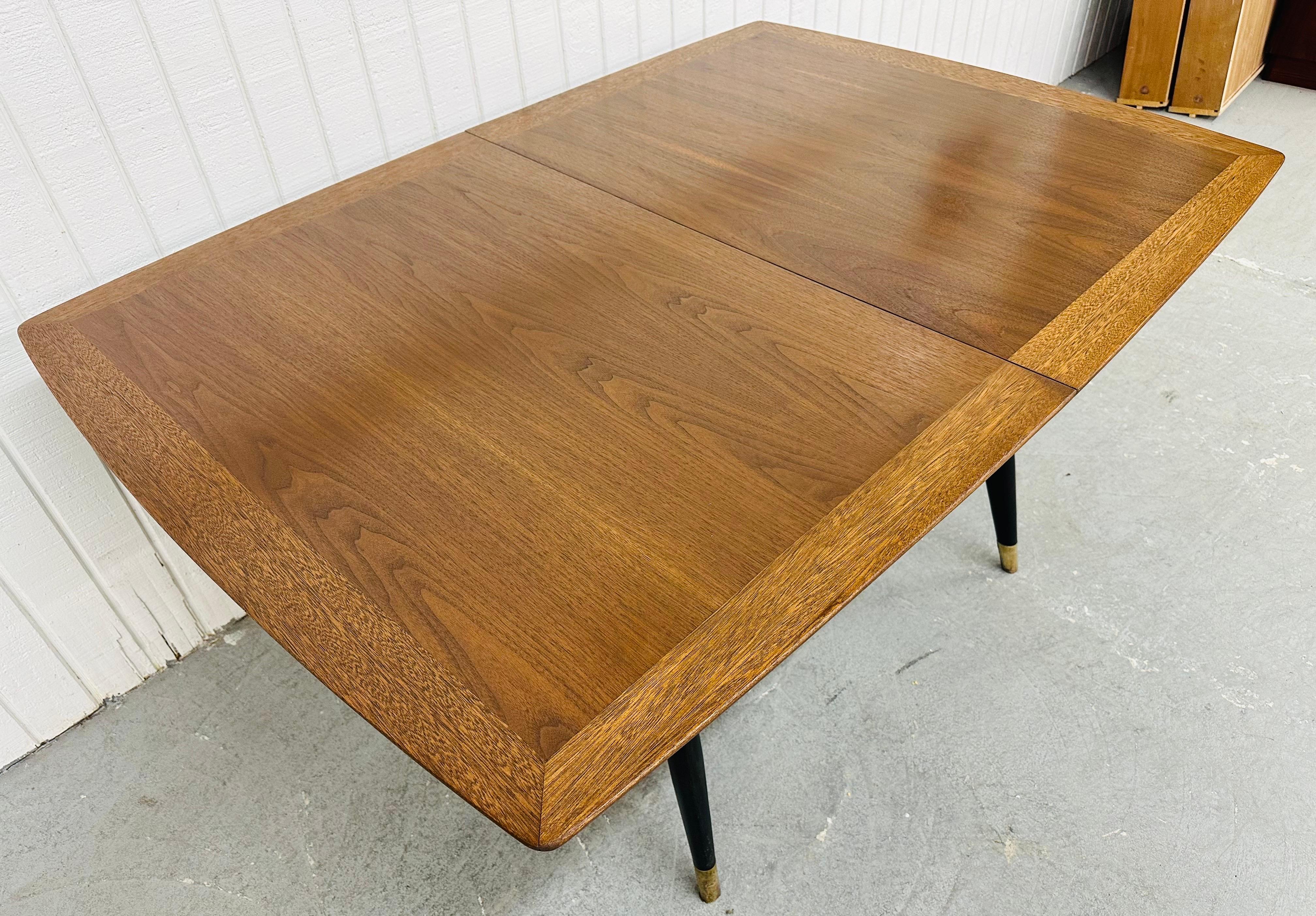American Mid-Century Modern Walnut Dining Table For Sale