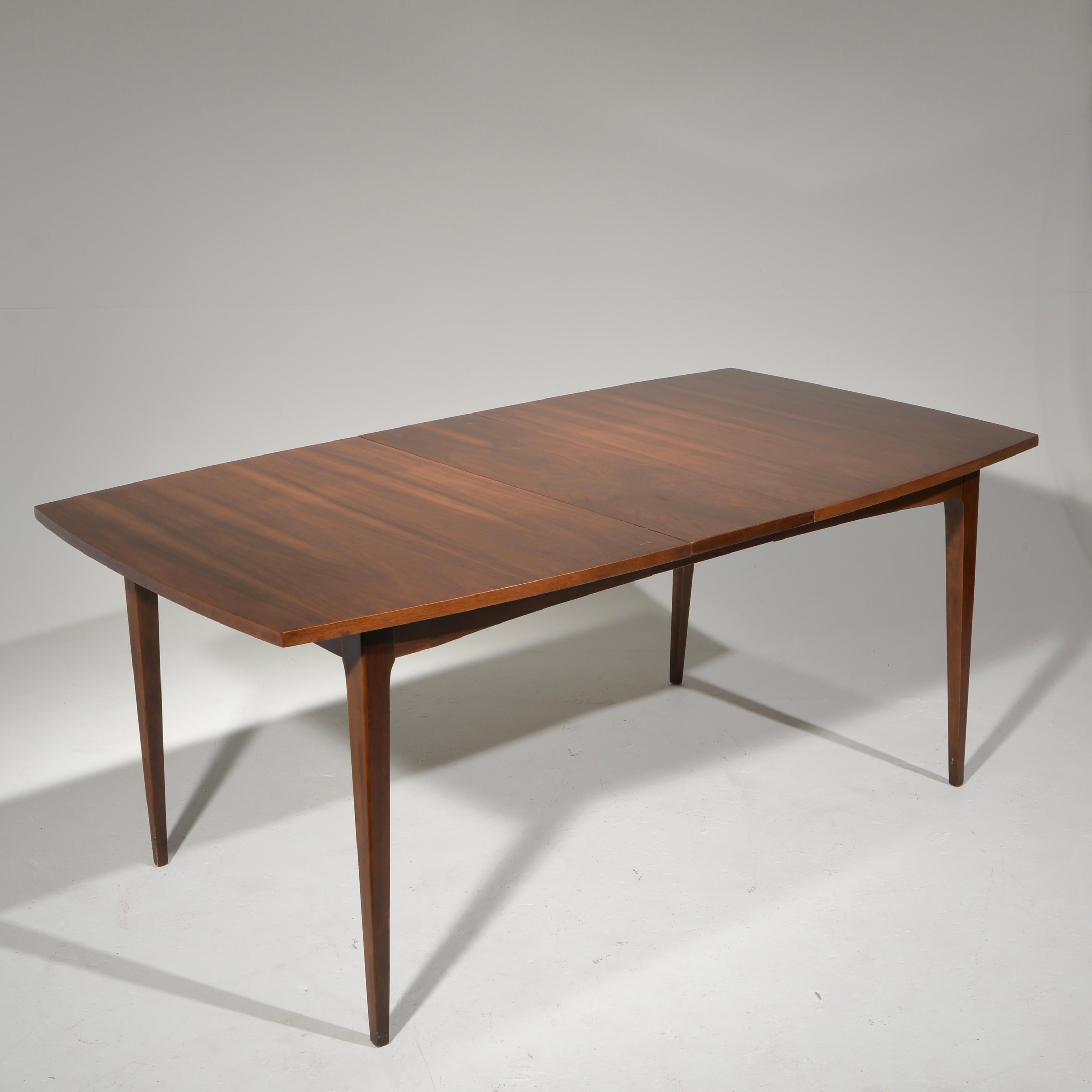 walnut mid century dining table