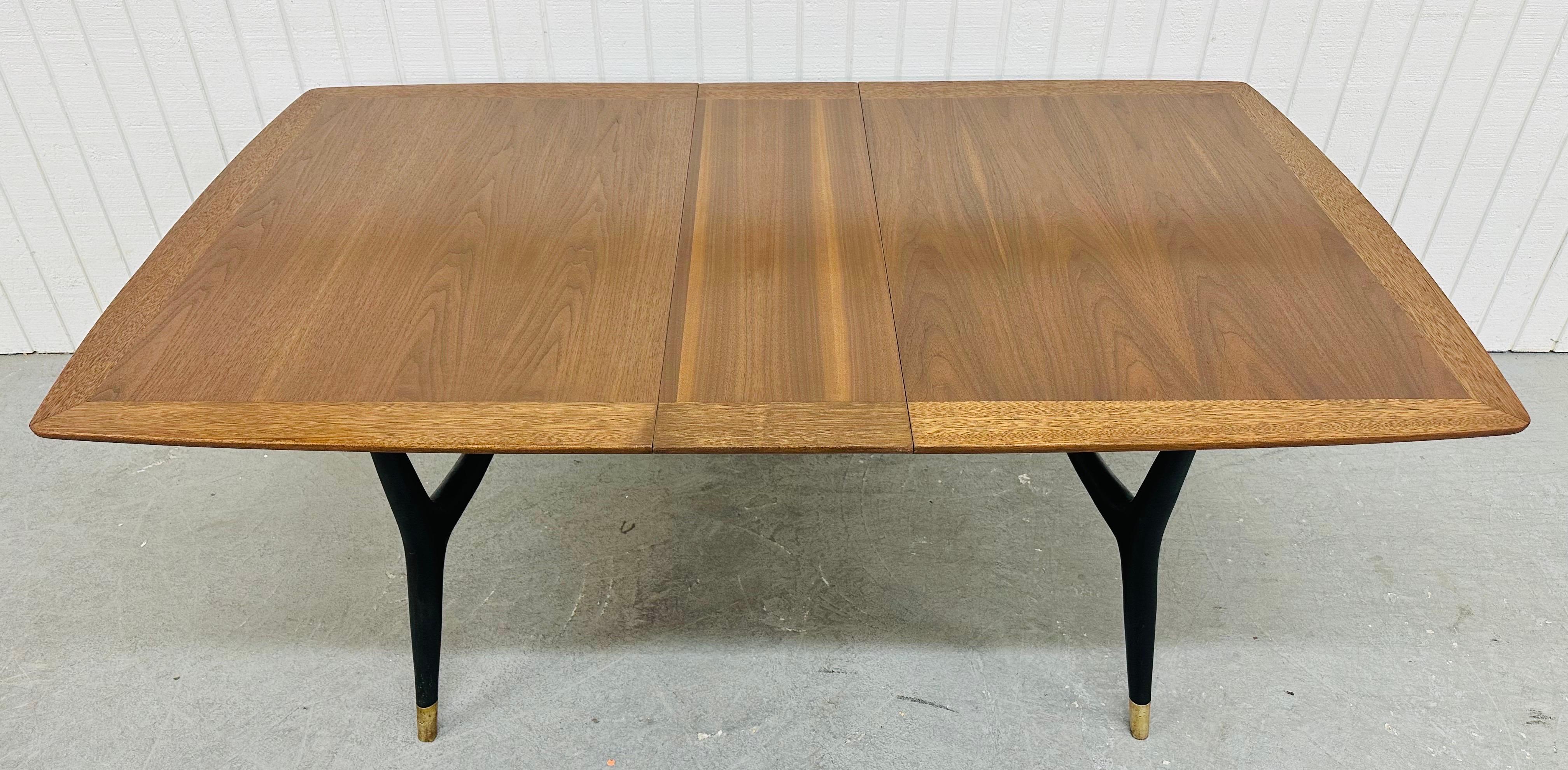 Mid-Century Modern Walnut Dining Table For Sale 1