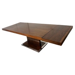 Mid Century Modern Walnut Dining Table With 2 Leaves By Milo Baughman Founders