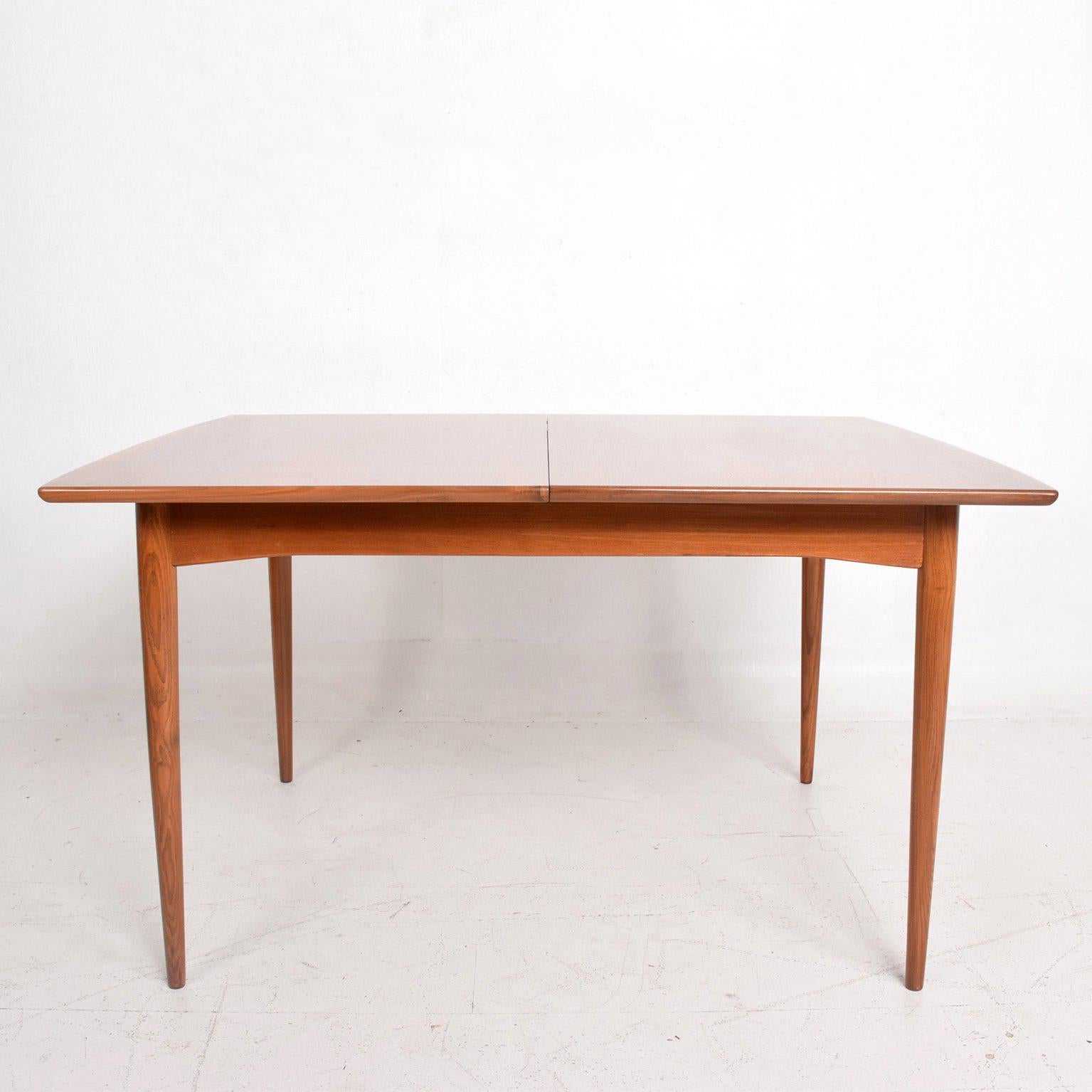 American Mid-Century Modern Walnut Dining Table with Built in Extension