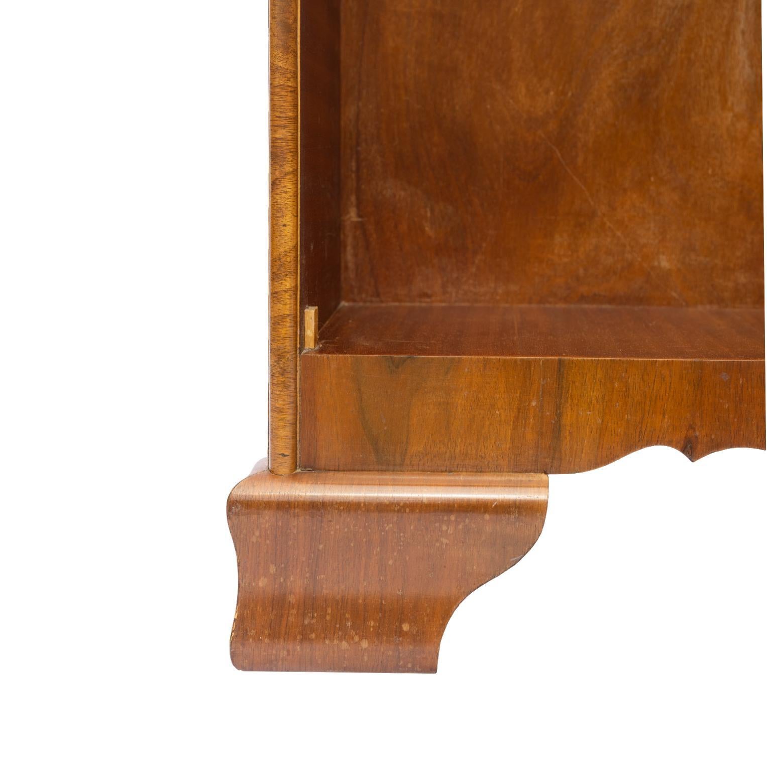 Glazed Mid-Century Modern Walnut Display Cabinet, English, 1960