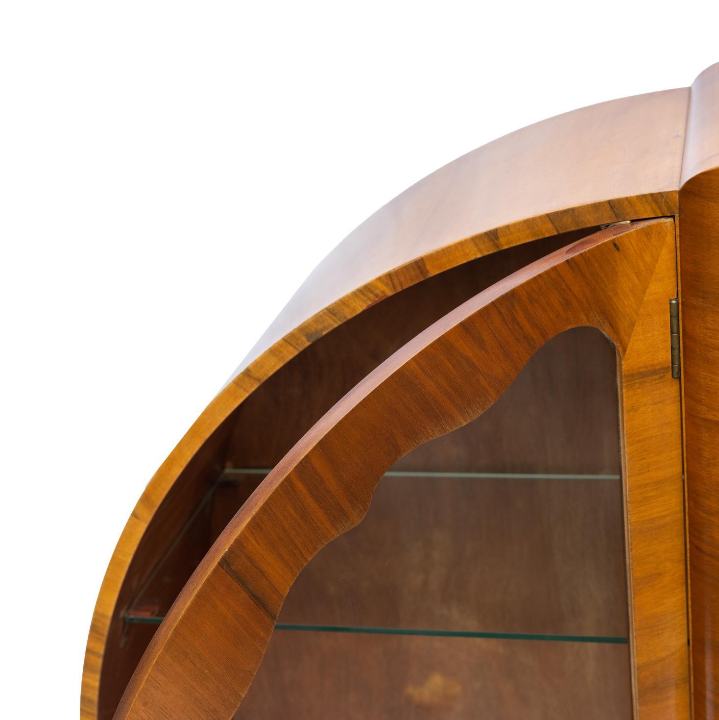 Mid-20th Century Mid-Century Modern Walnut Display Cabinet, English, 1960