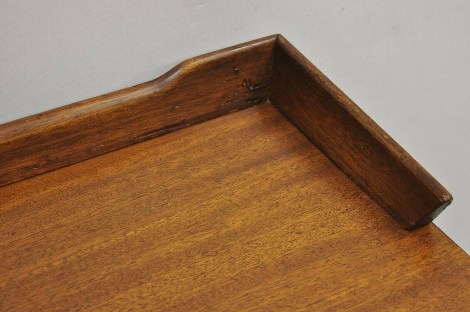Mid-Century Modern Walnut Double Pedestal Nightstand Bedside Table 2
