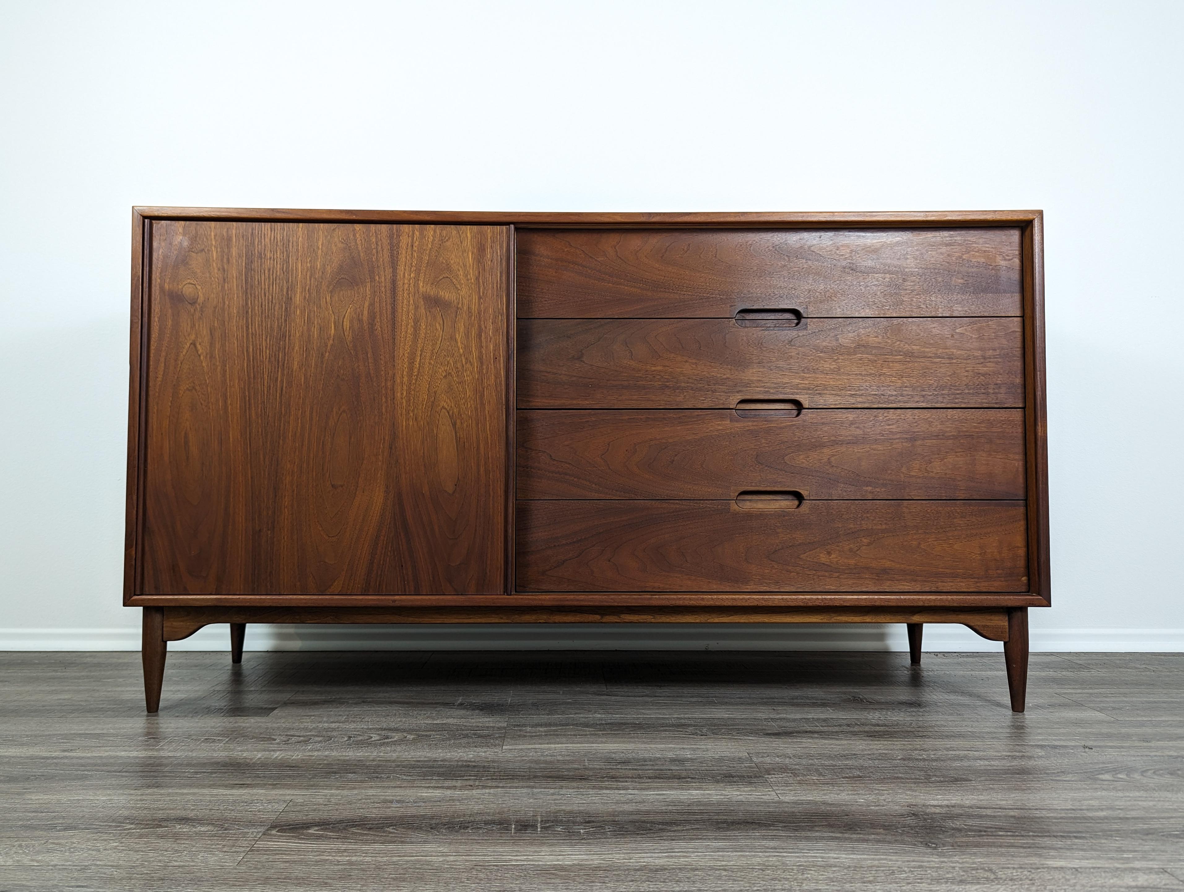 Mid-20th Century Mid Century Modern Walnut Dresser by Brown Saltman