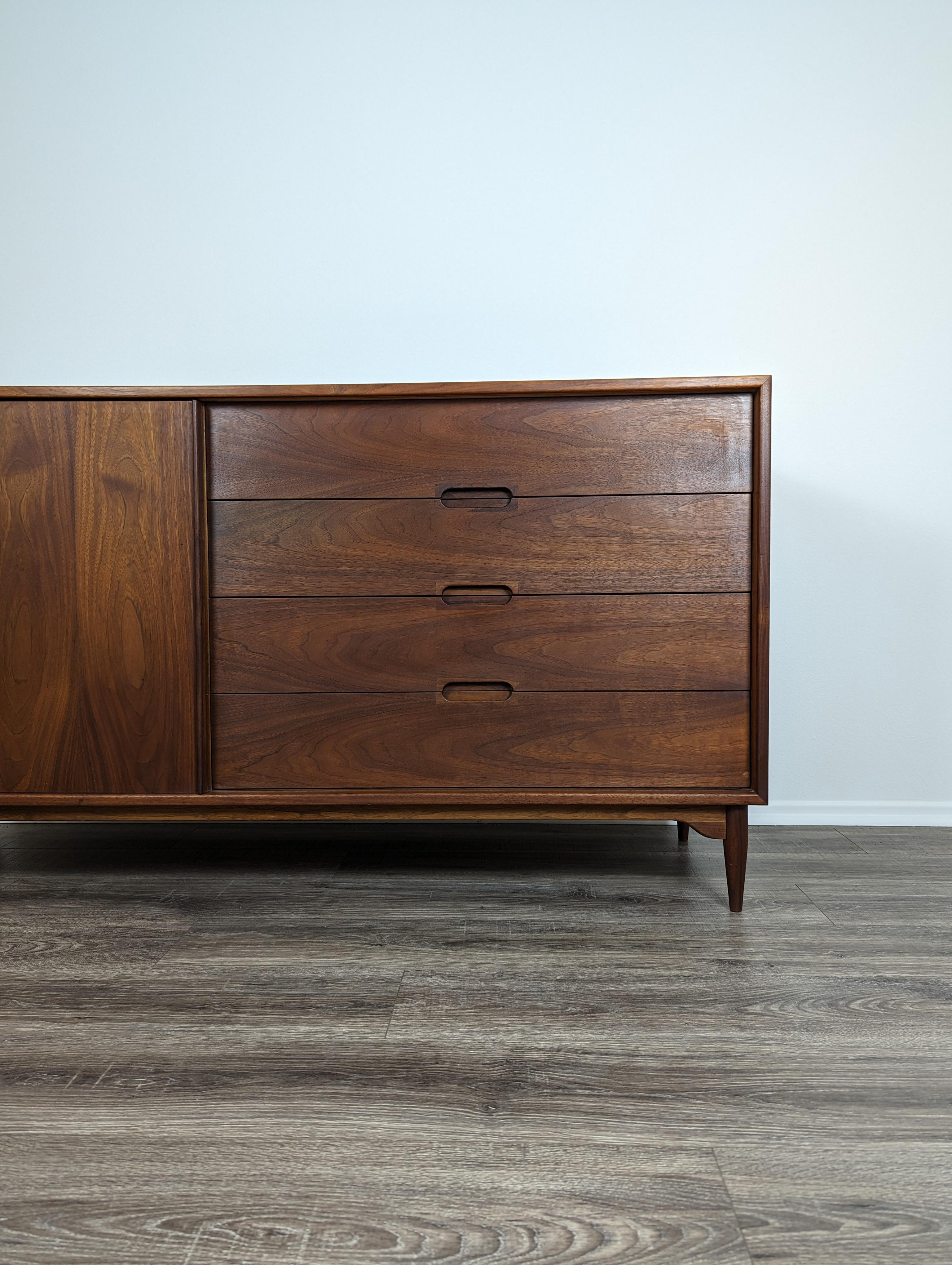 Mid Century Modern Walnut Dresser by Brown Saltman 2