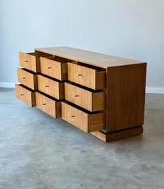 Mid-Century Modern Walnut Dresser by Drexel, 9 Drawers, 1970s