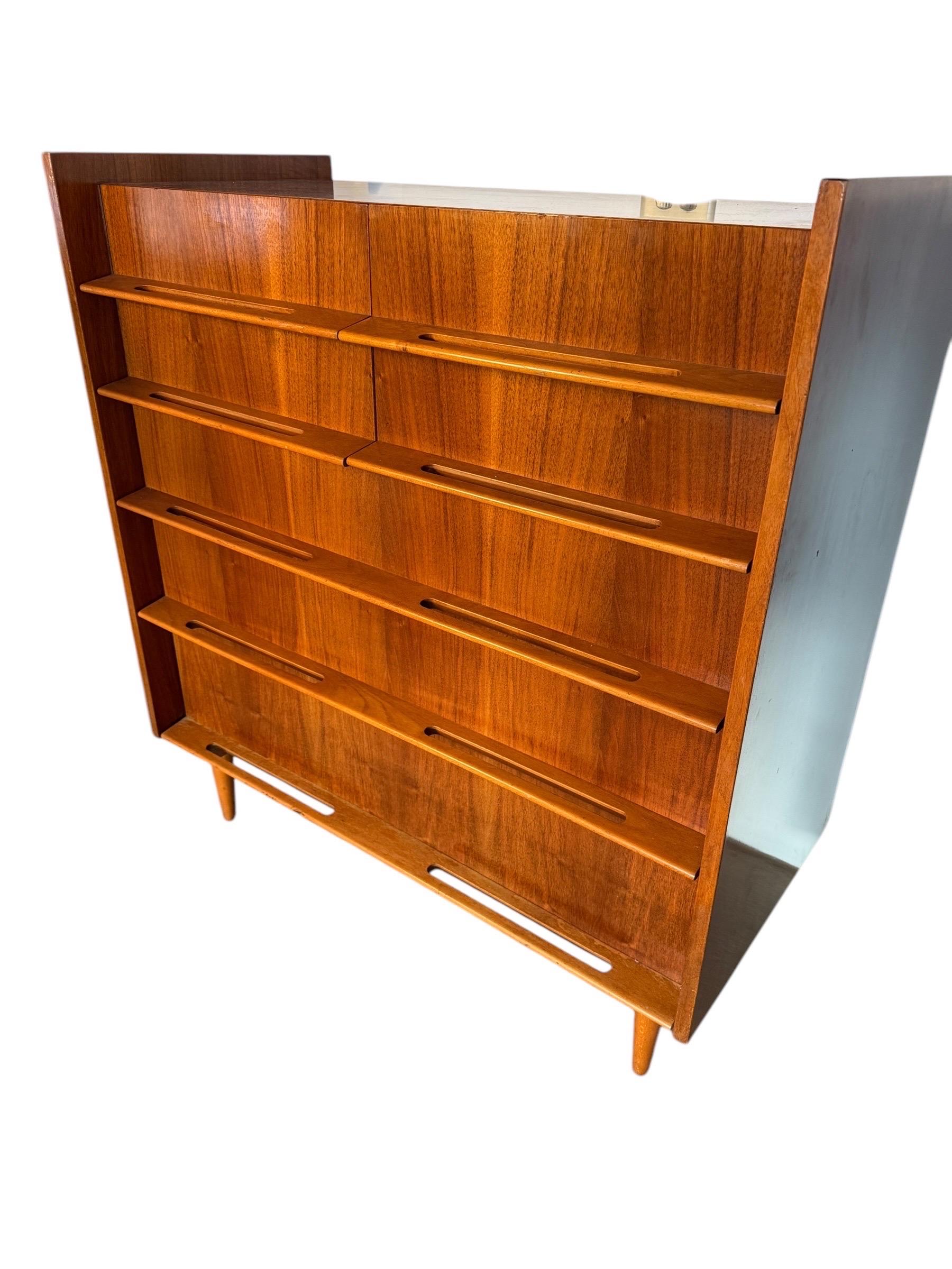 American Mid Century Modern Walnut Dresser by Edmond J. Spence For Sale