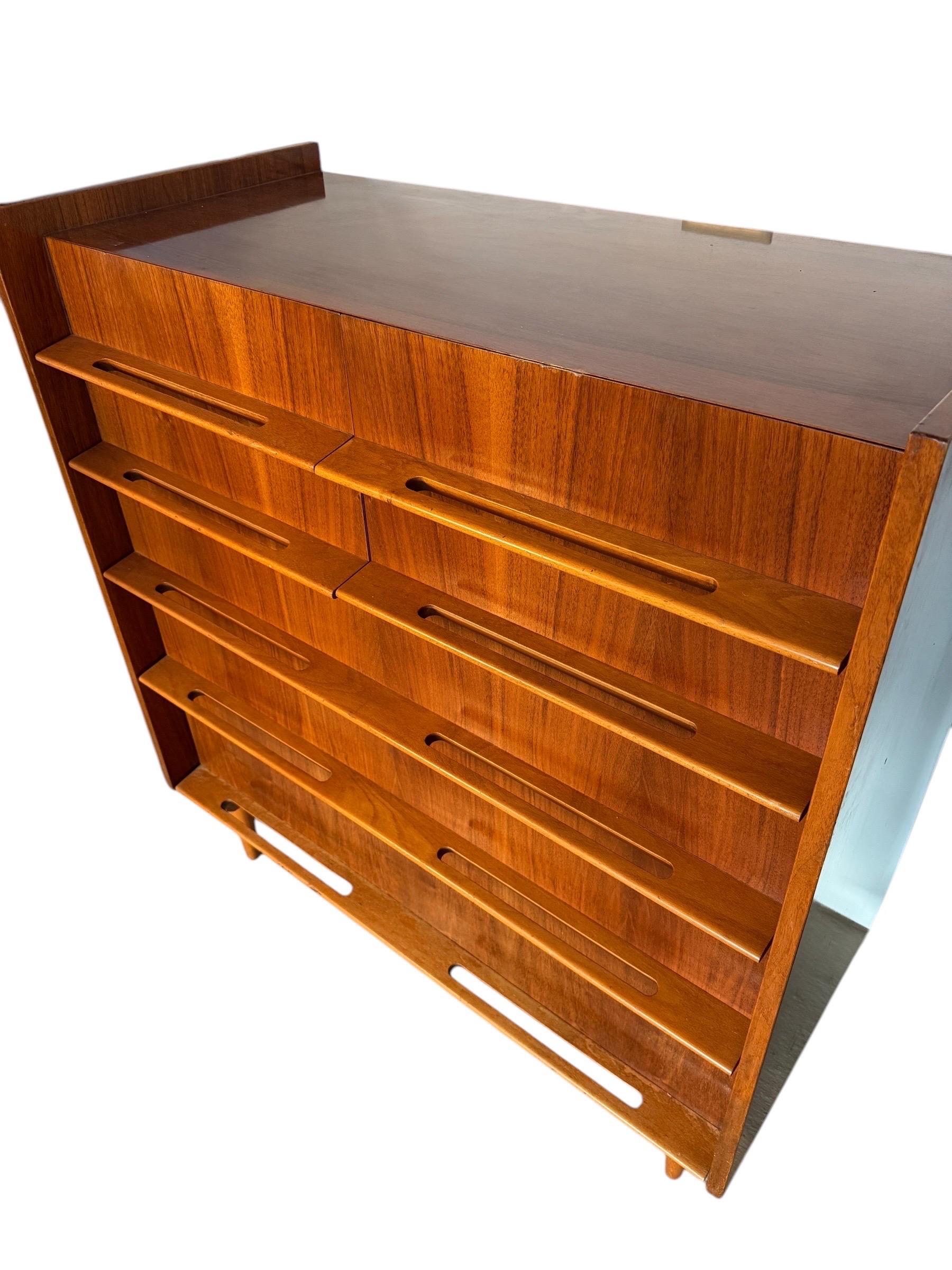 Mid Century Modern Walnut Dresser by Edmond J. Spence For Sale 1