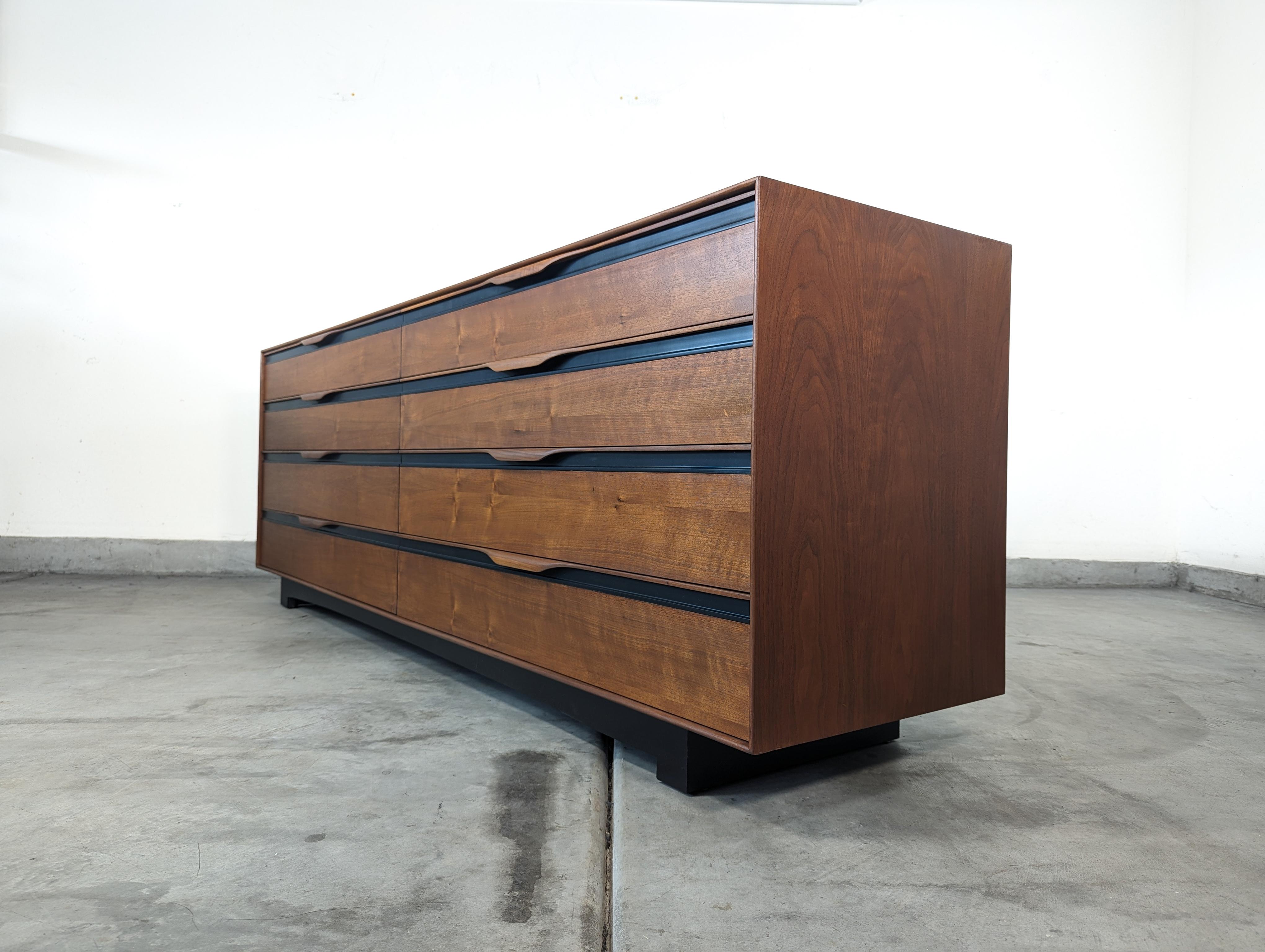 American Mid Century Modern Walnut Dresser by John Kapel for Glenn Of California, c1960s