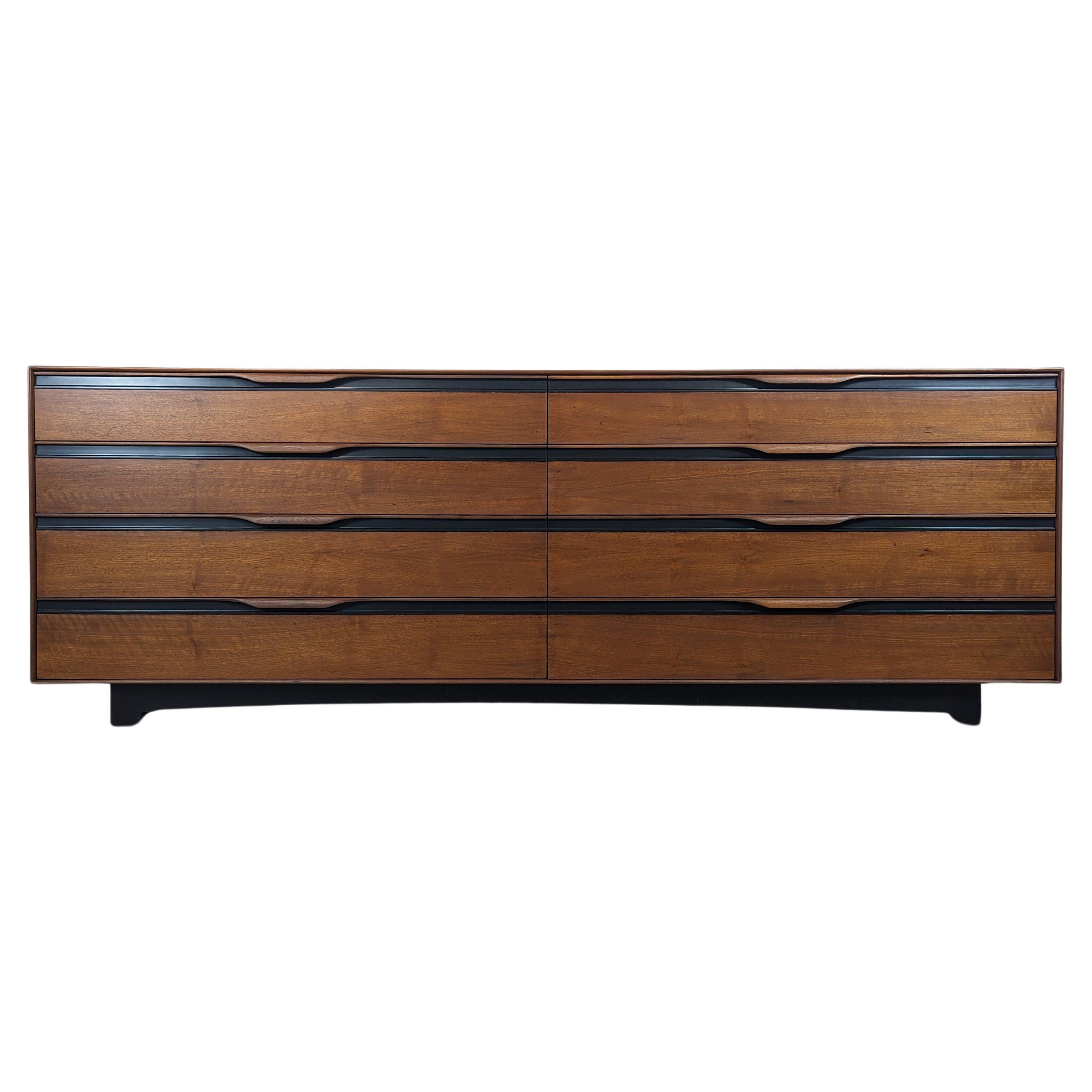 Mid Century Modern Walnut Dresser by John Kapel for Glenn Of California, c1960s