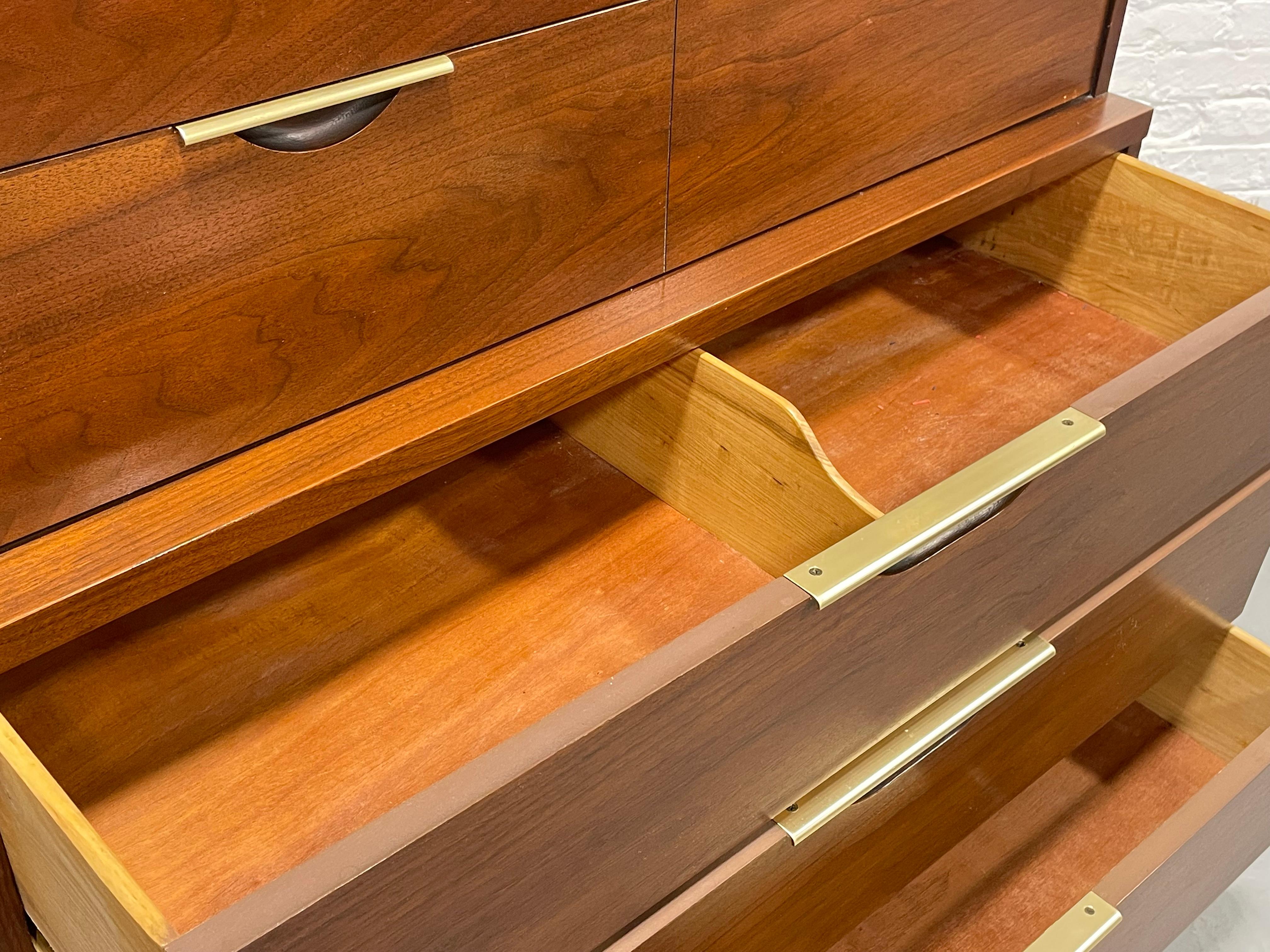 Mid Century MODERN Walnut DRESSER by Kent Coffey’s Tableau Line, c. 1960’s 5