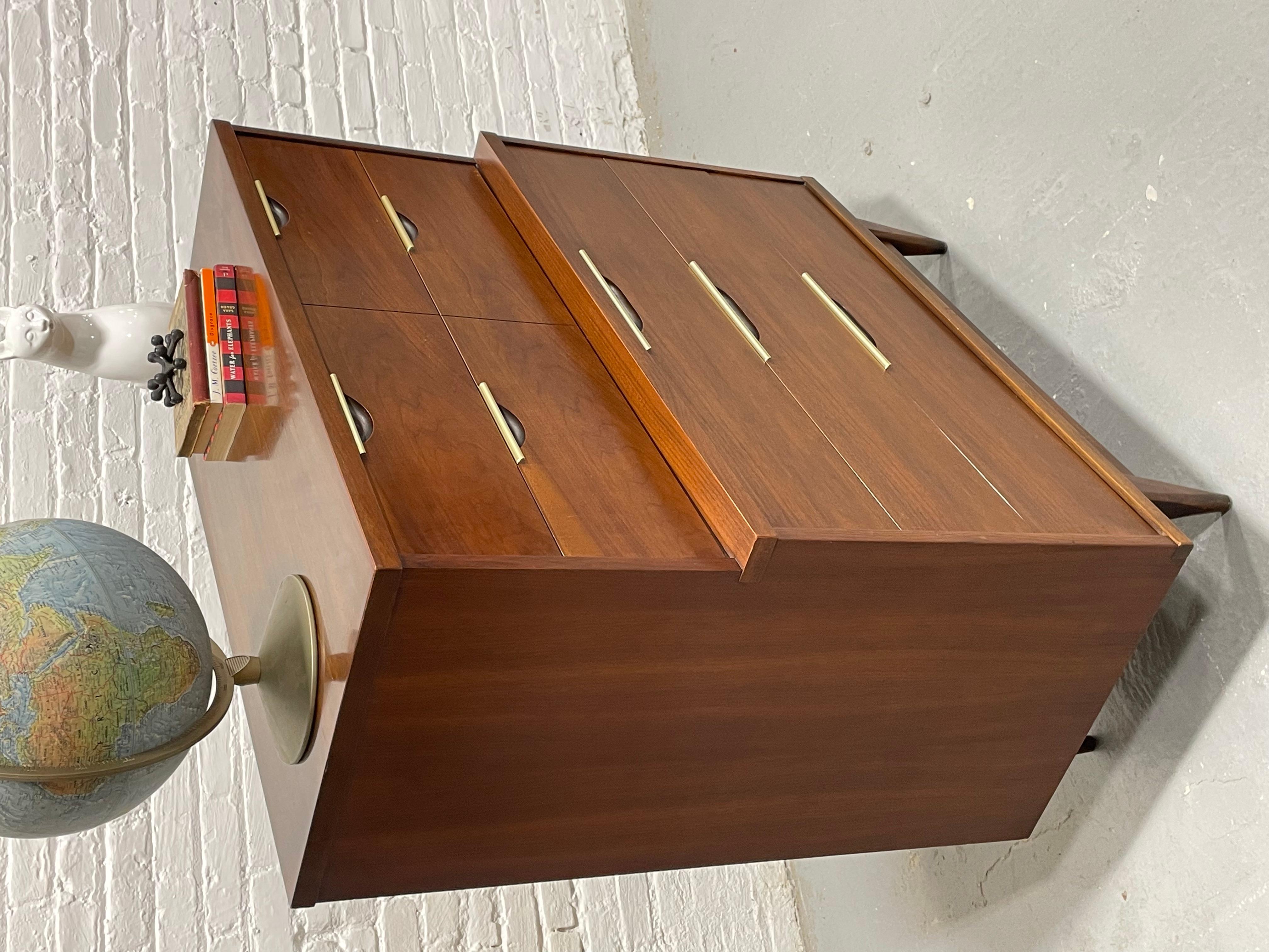 Mid Century MODERN Walnut DRESSER by Kent Coffey’s Tableau Line, c. 1960’s 4
