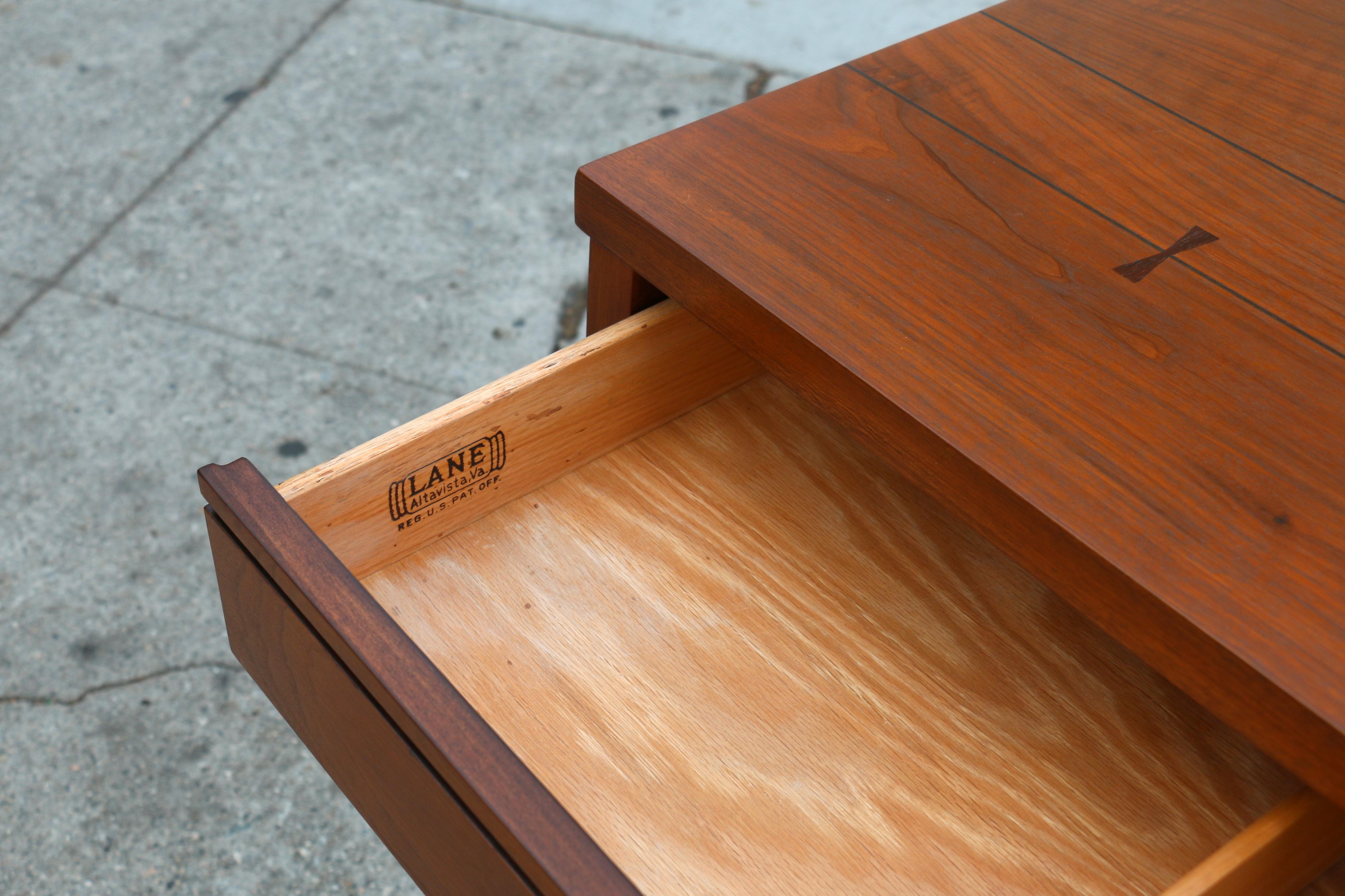 Mid-Century Modern Walnut Dresser by Lane For Sale 10