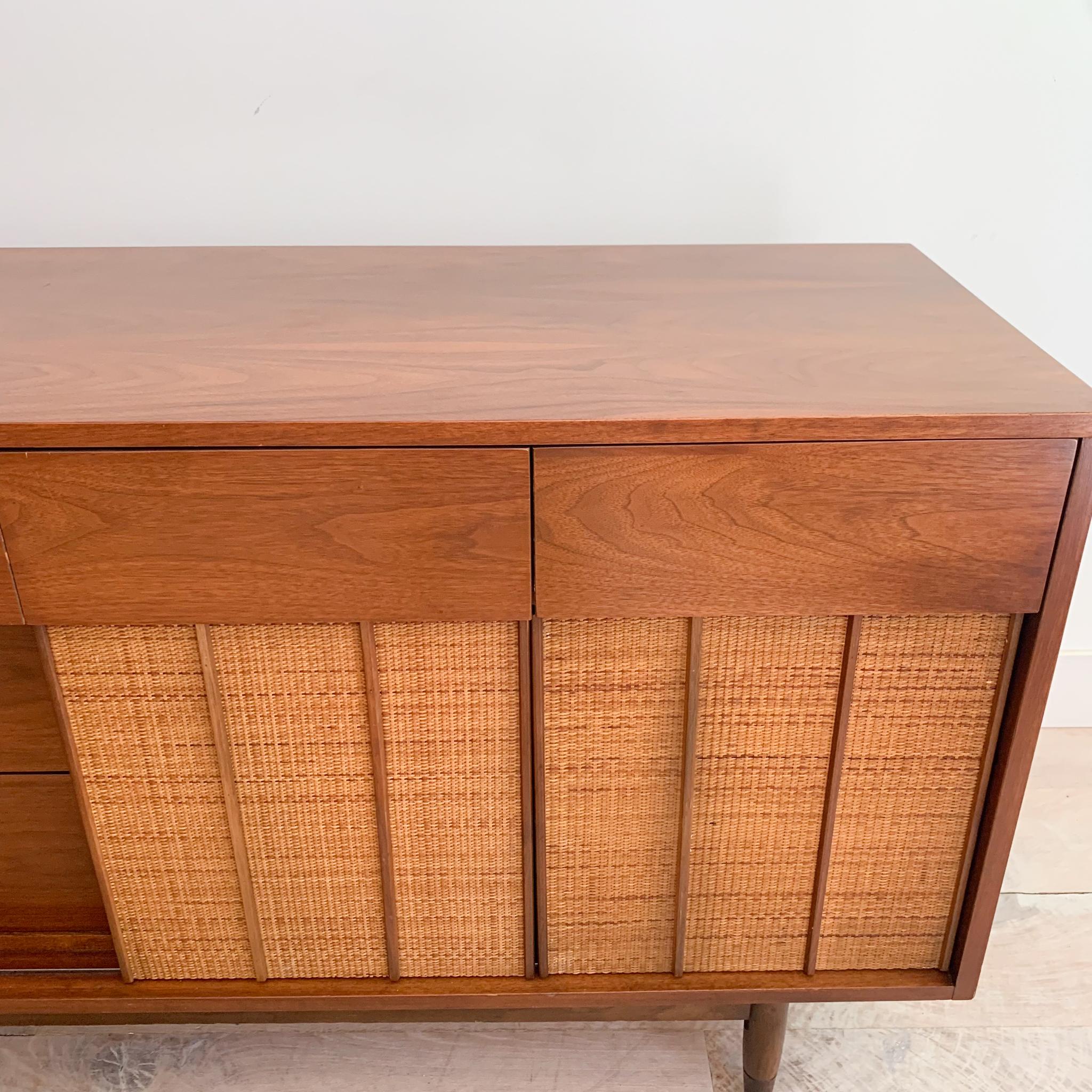 Mid-20th Century Mid-Century Modern Walnut Dresser by Mainline for Hooker Furniture