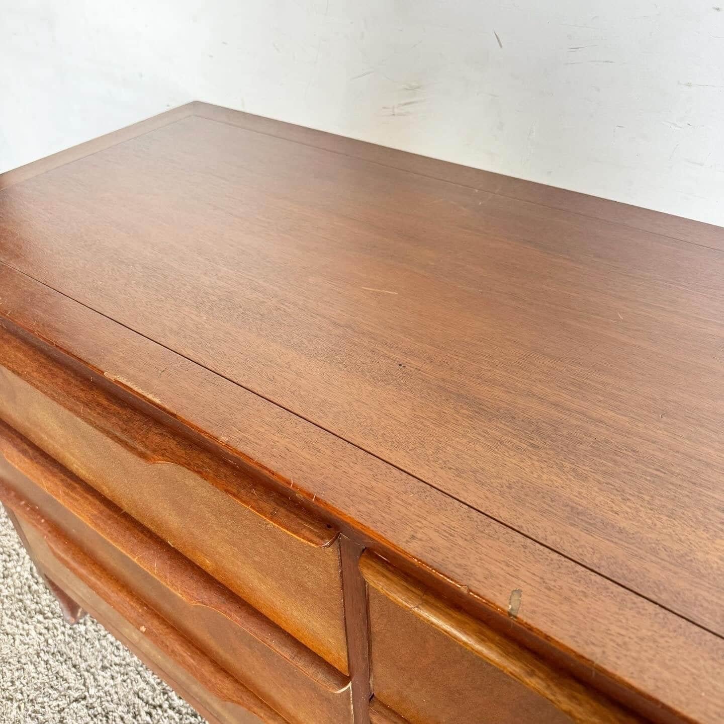 Mid Century Modern Walnut Dresser by Sligh - 6 Drawers 1