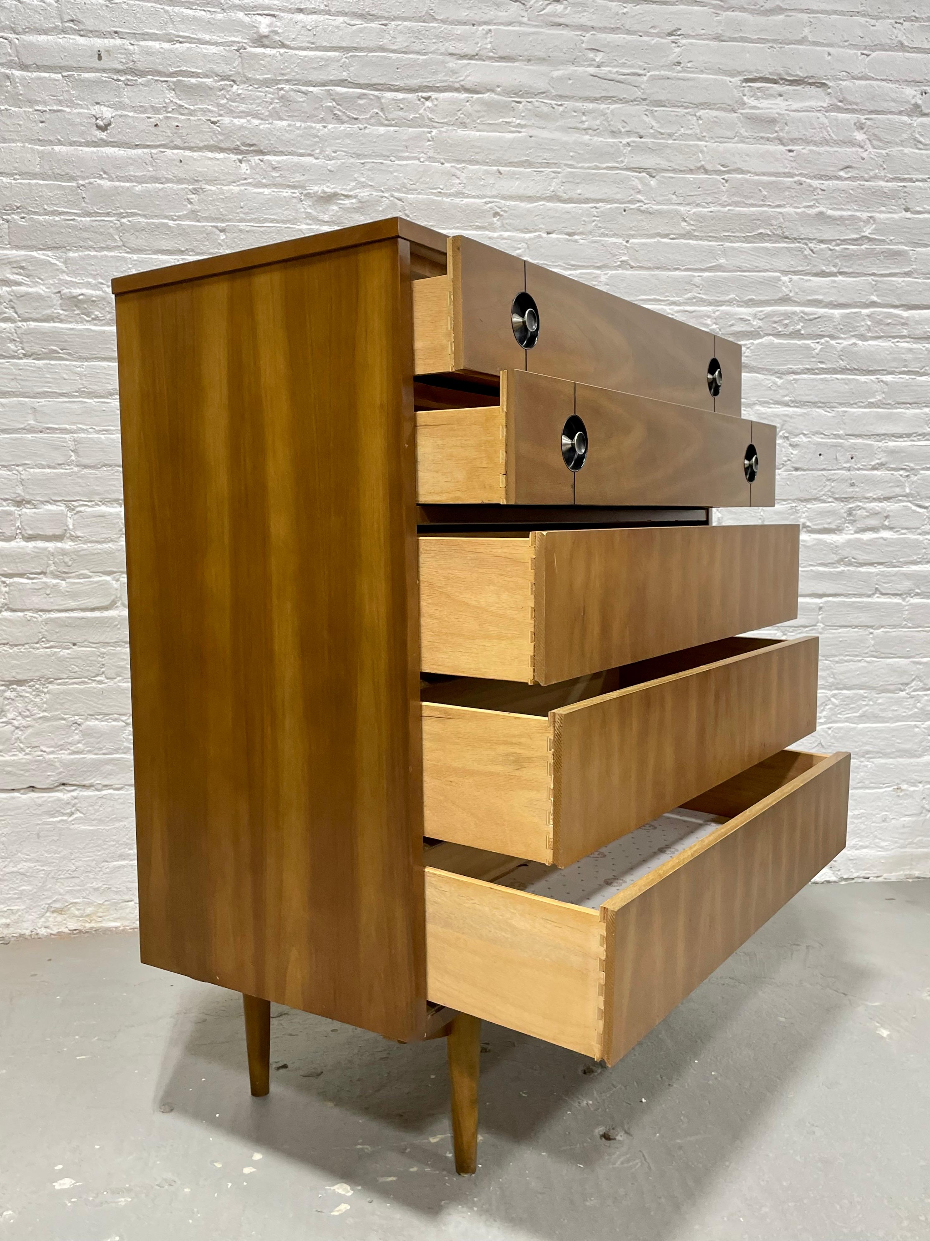 Mid Century MODERN Walnut DRESSER by Stanley Furniture Co., c. 1960's 3