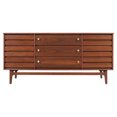 Mid-Century Modern Walnut Dresser by Stanley Furniture