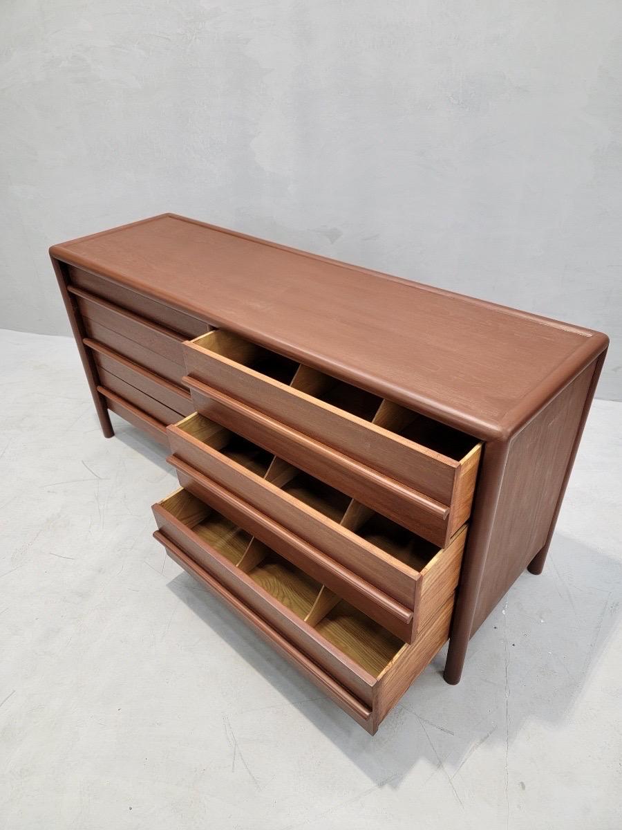 Wood Mid Century Modern Walnut Dresser by T.H. Robsjohn-Gidding for Widdicomb For Sale