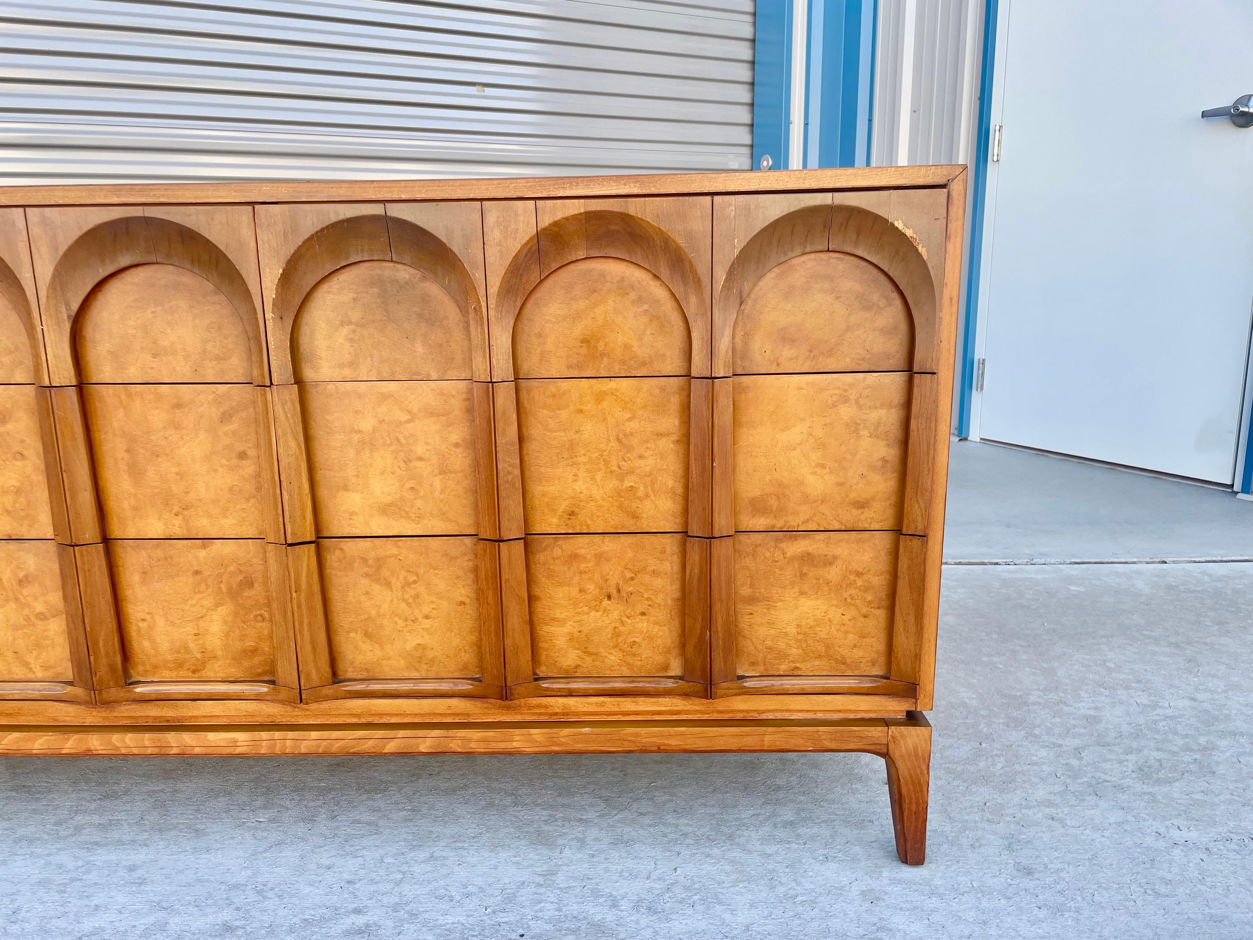 Wood Mid Century Modern Walnut Dresser by Thomasville