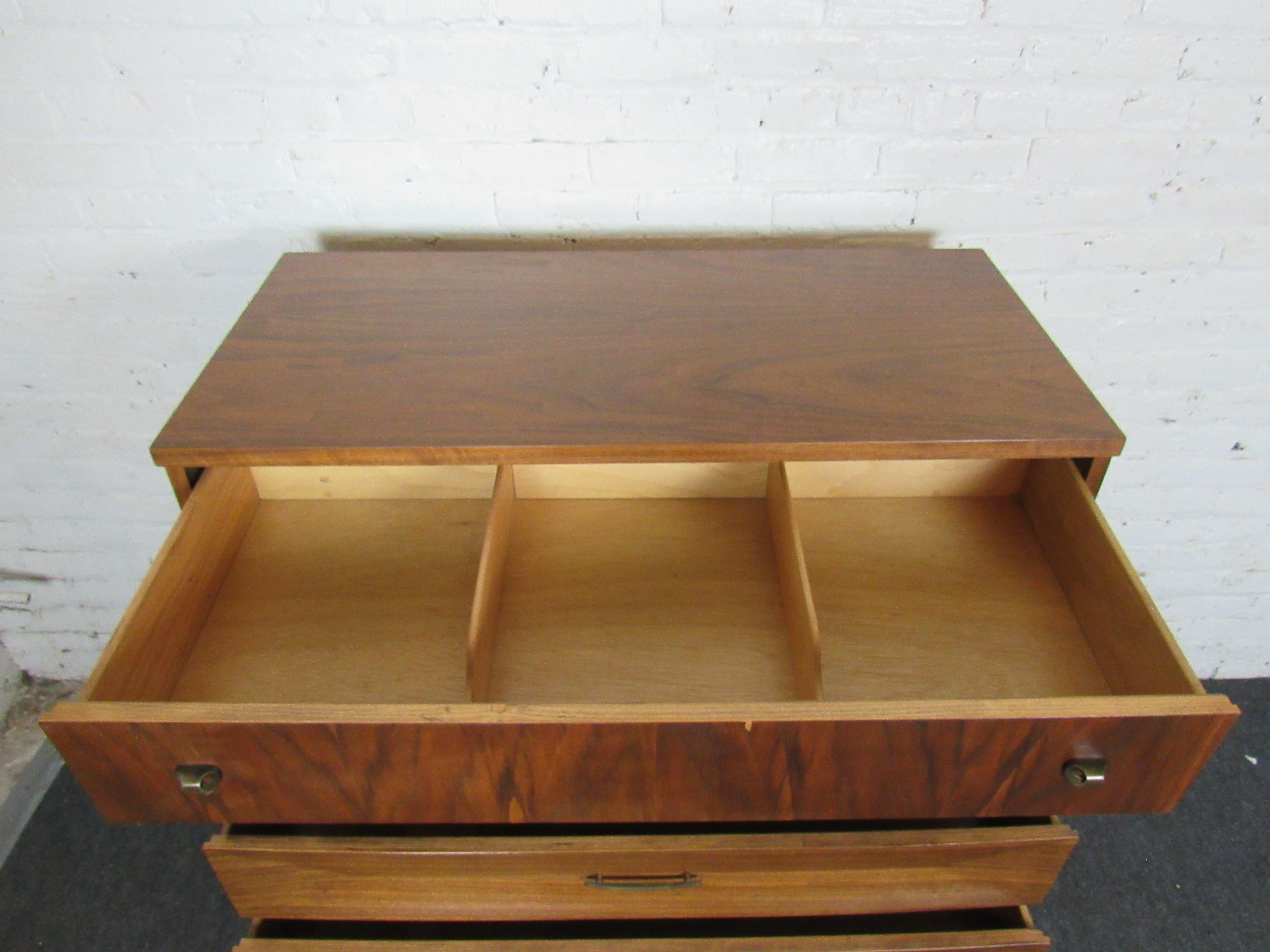 Mid-Century Modern Walnut Dresser by United Furniture Corporation 1