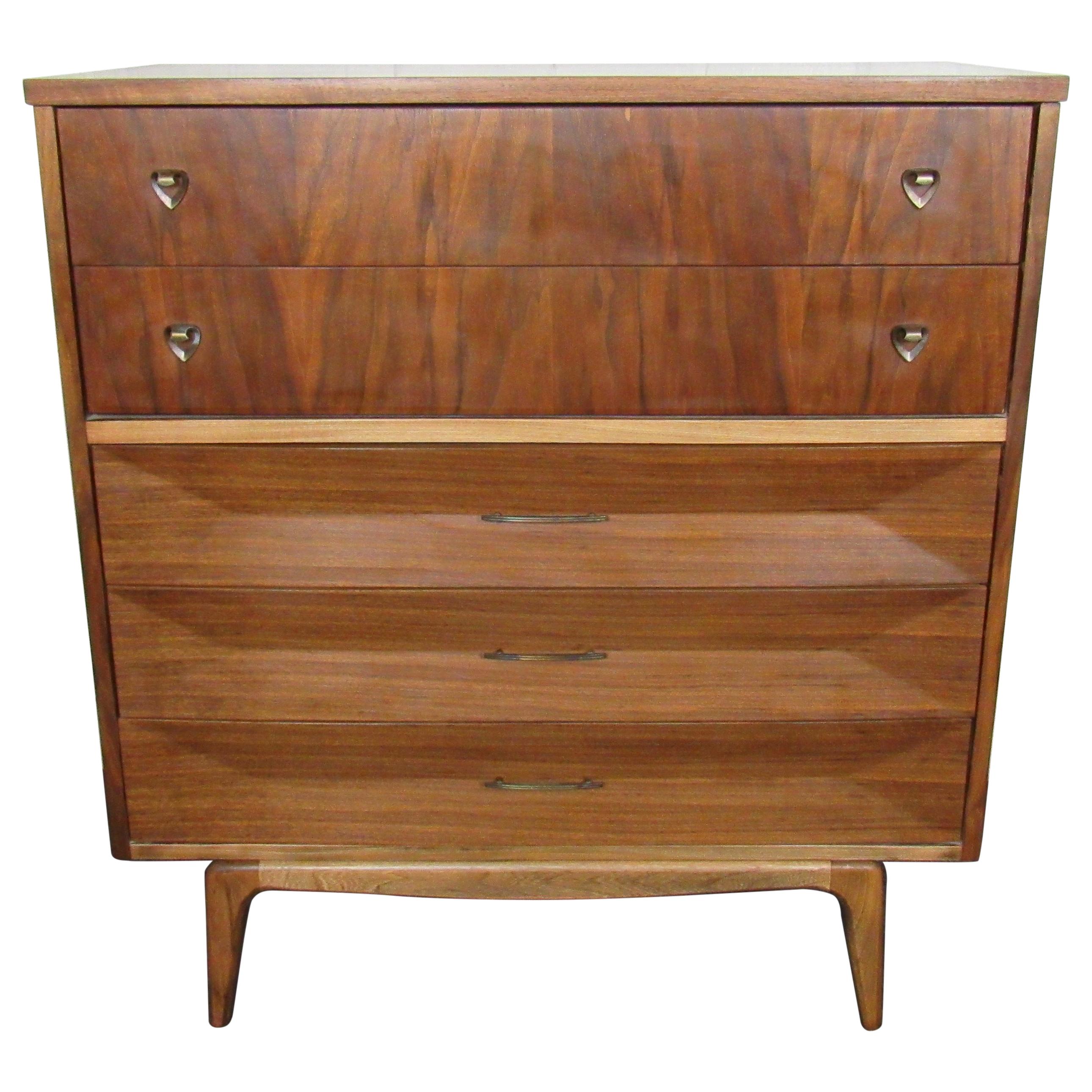 Mid-Century Modern Walnut Dresser by United Furniture Corporation