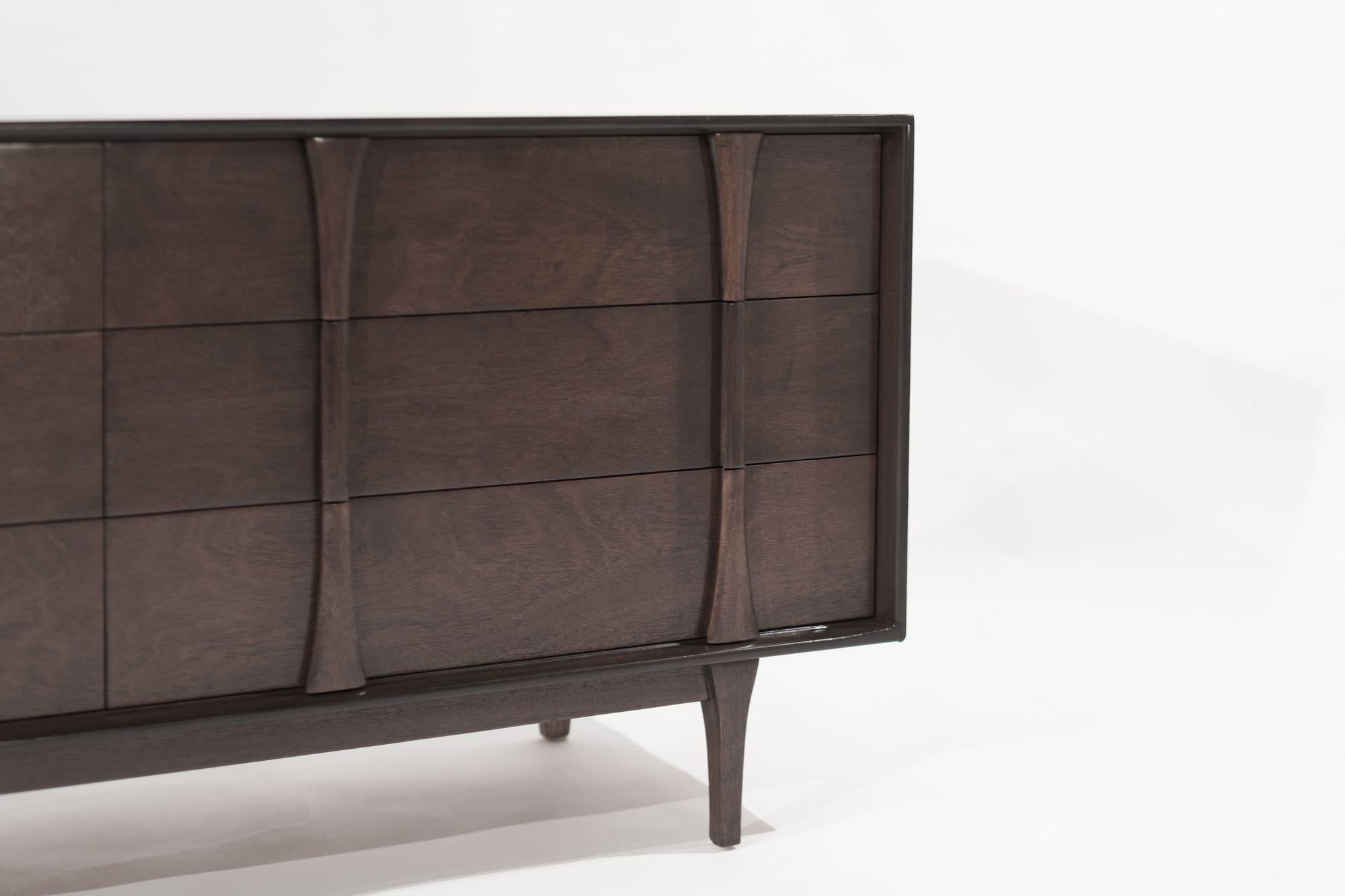 Mid-Century Modern Walnut Dresser, C. 1950s 3
