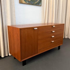 Mid-Century Modern Walnut Dresser Credenza By George Nelson For Herman Miller