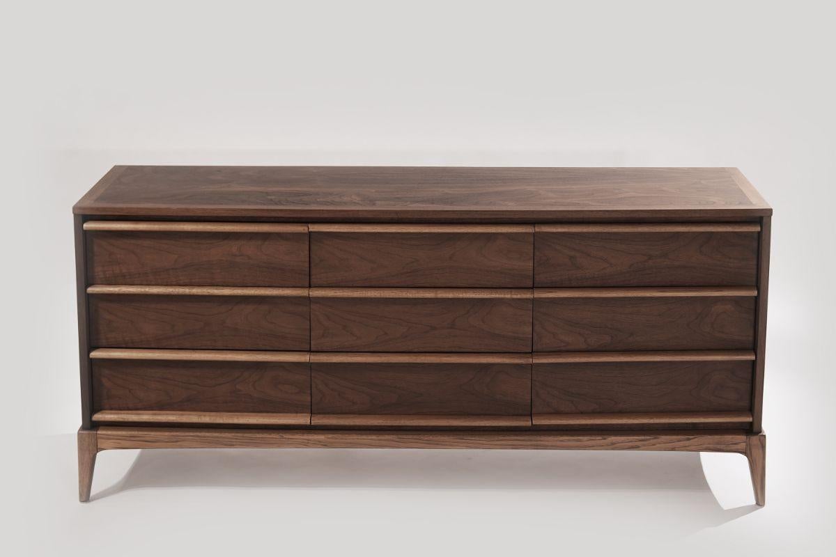 20th Century Mid-Century Modern Walnut Dresser