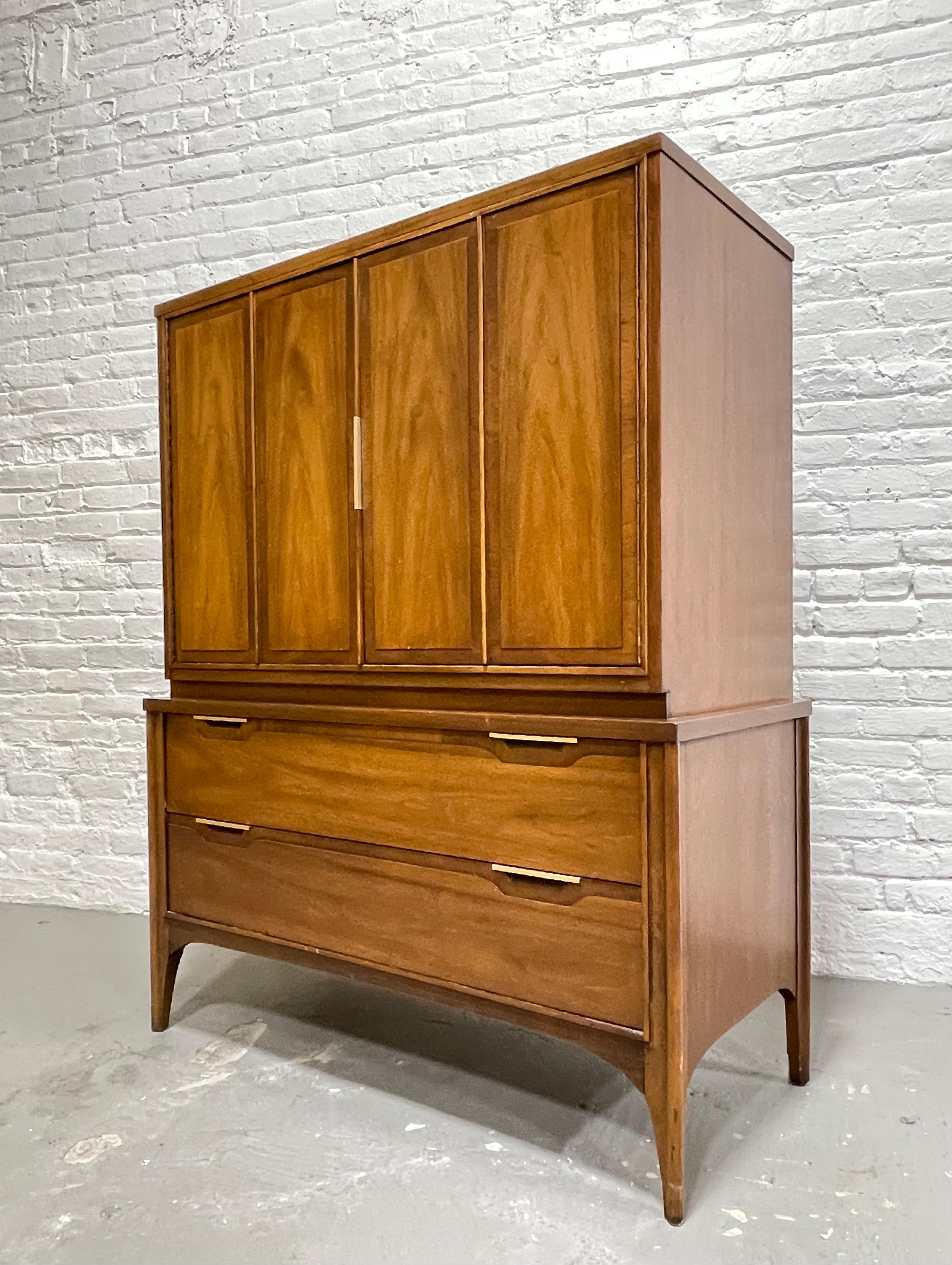 Mid-Century Modern Walnut Dresser / Highboy by Kent Coffey's Impact Line, 1960s For Sale 6