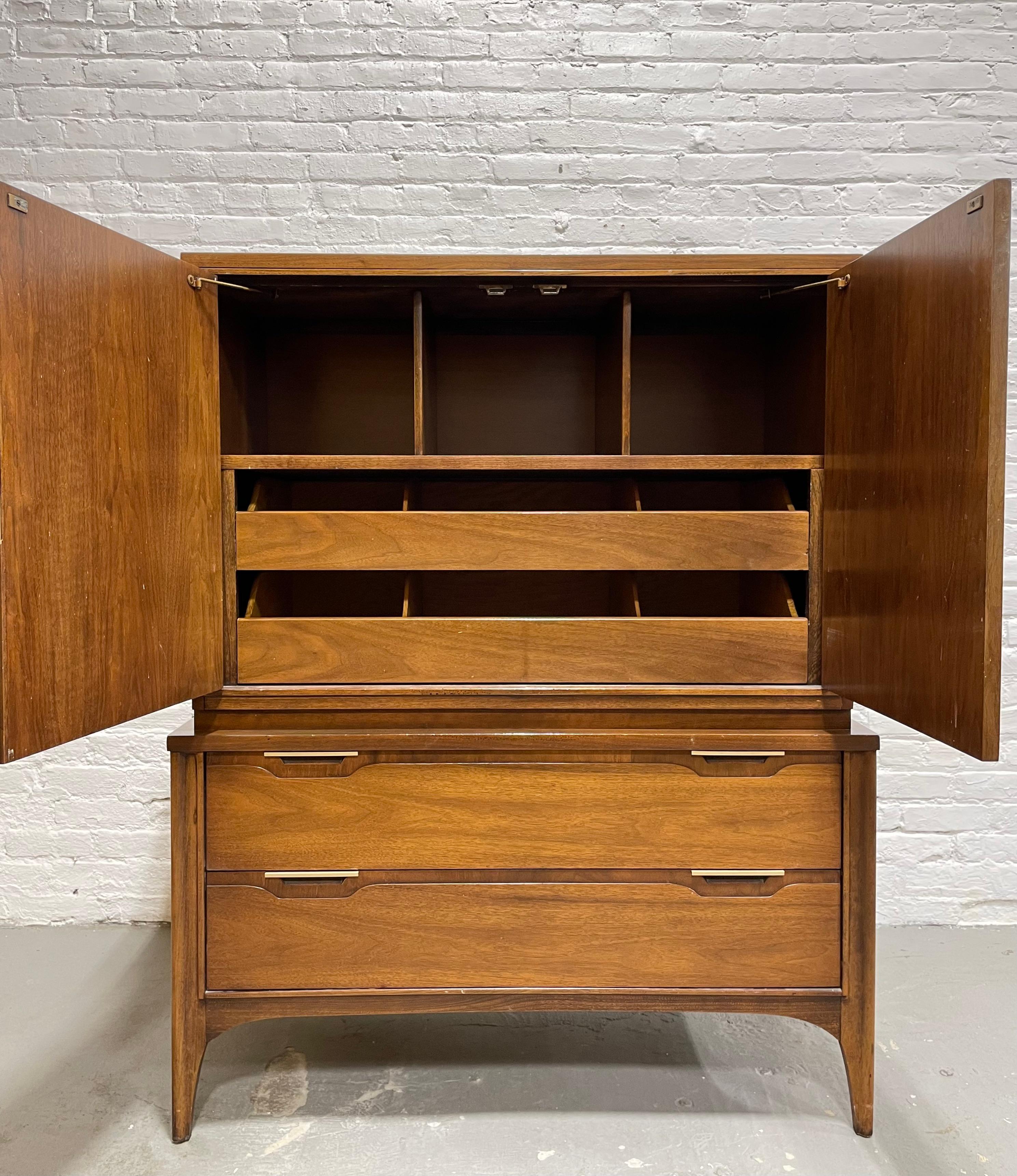 Mid-20th Century Mid-Century Modern Walnut Dresser / Highboy by Kent Coffey's Impact Line, 1960s For Sale