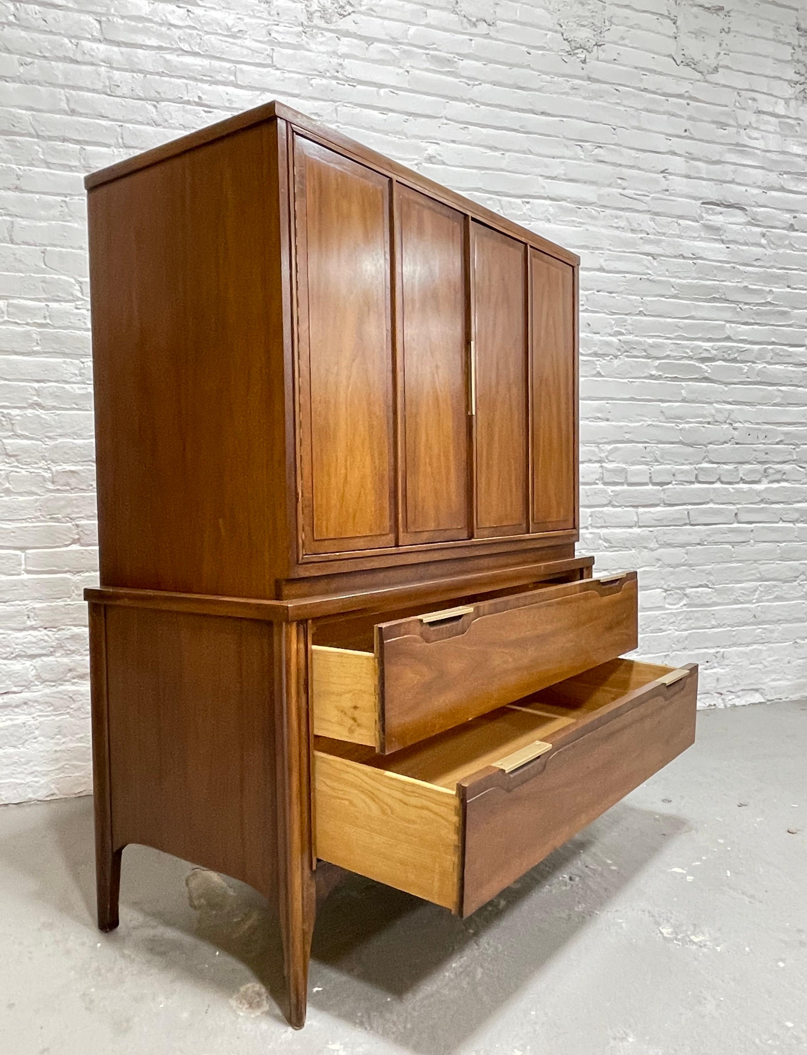 Mid-Century Modern Walnut Dresser / Highboy by Kent Coffey's Impact Line, 1960s For Sale 2