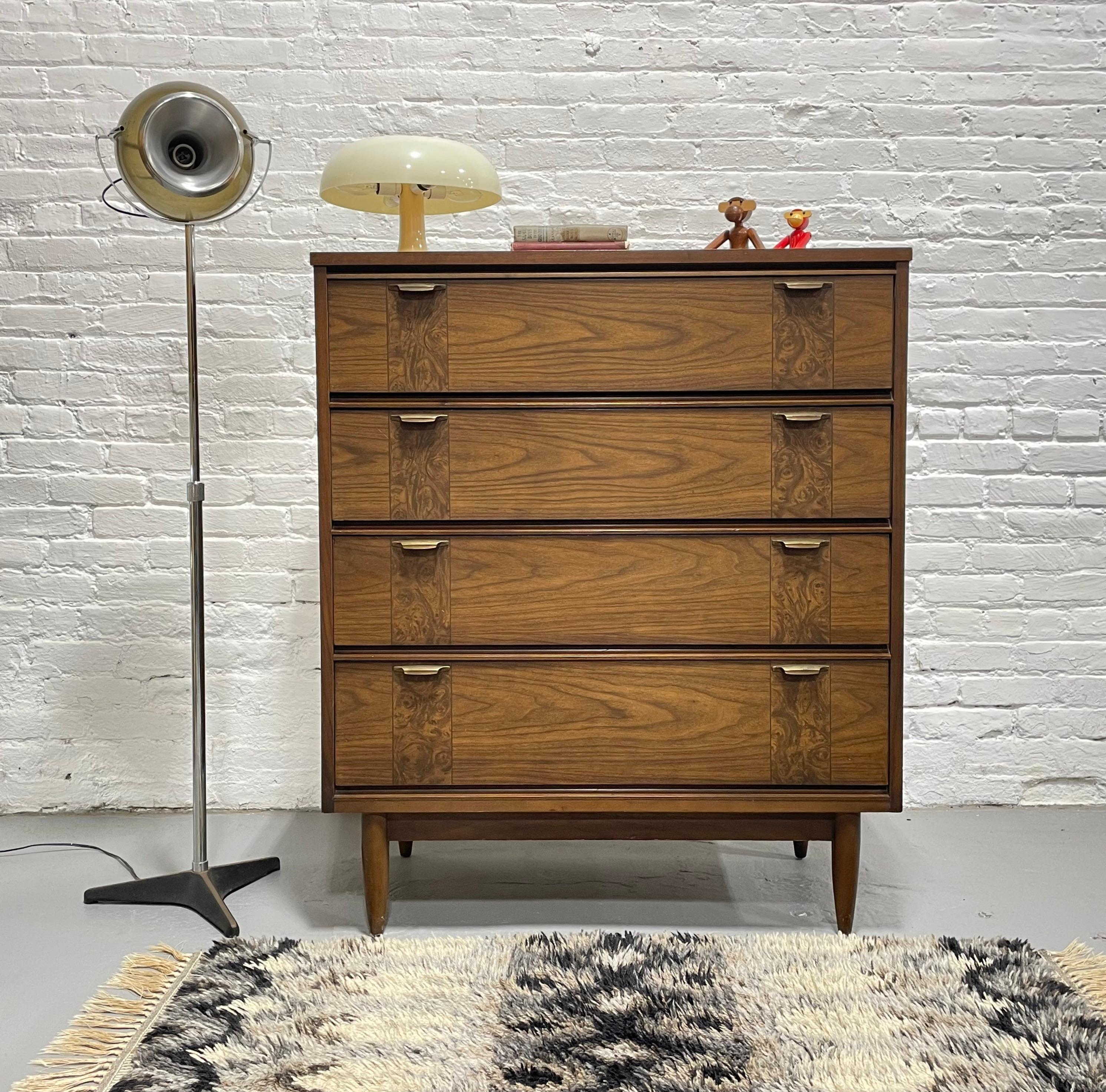 Mid-Century Modern Mid Century MODERN Walnut DRESSER / Highboy, c. 1960's For Sale