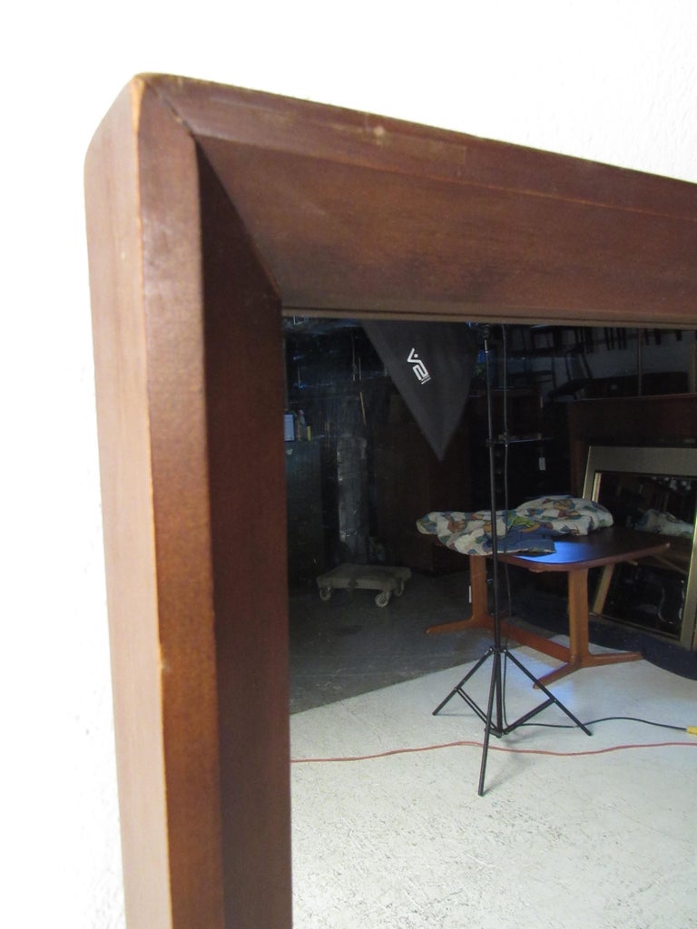 American Mid-Century Modern Walnut Dresser Mirror For Sale