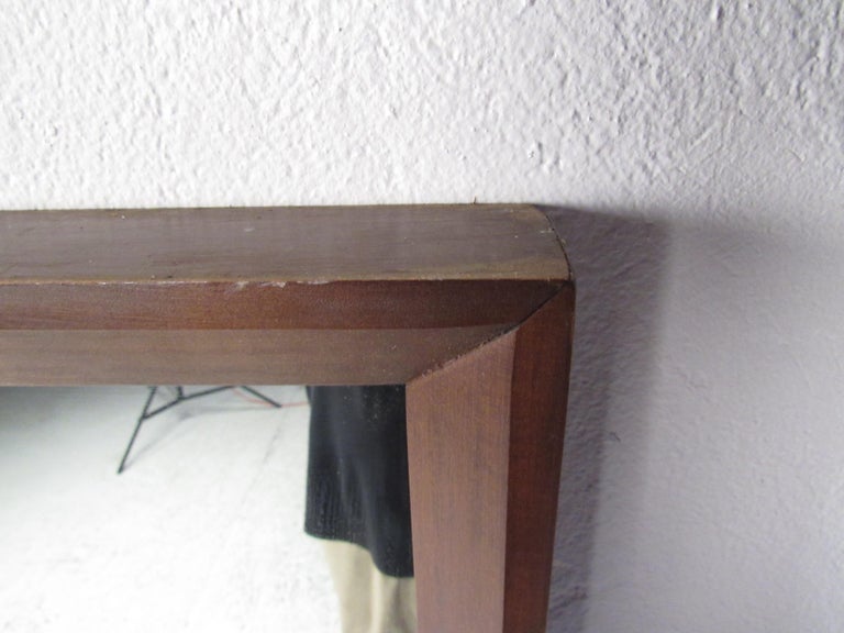 Mid-Century Modern Walnut Dresser Mirror For Sale 3