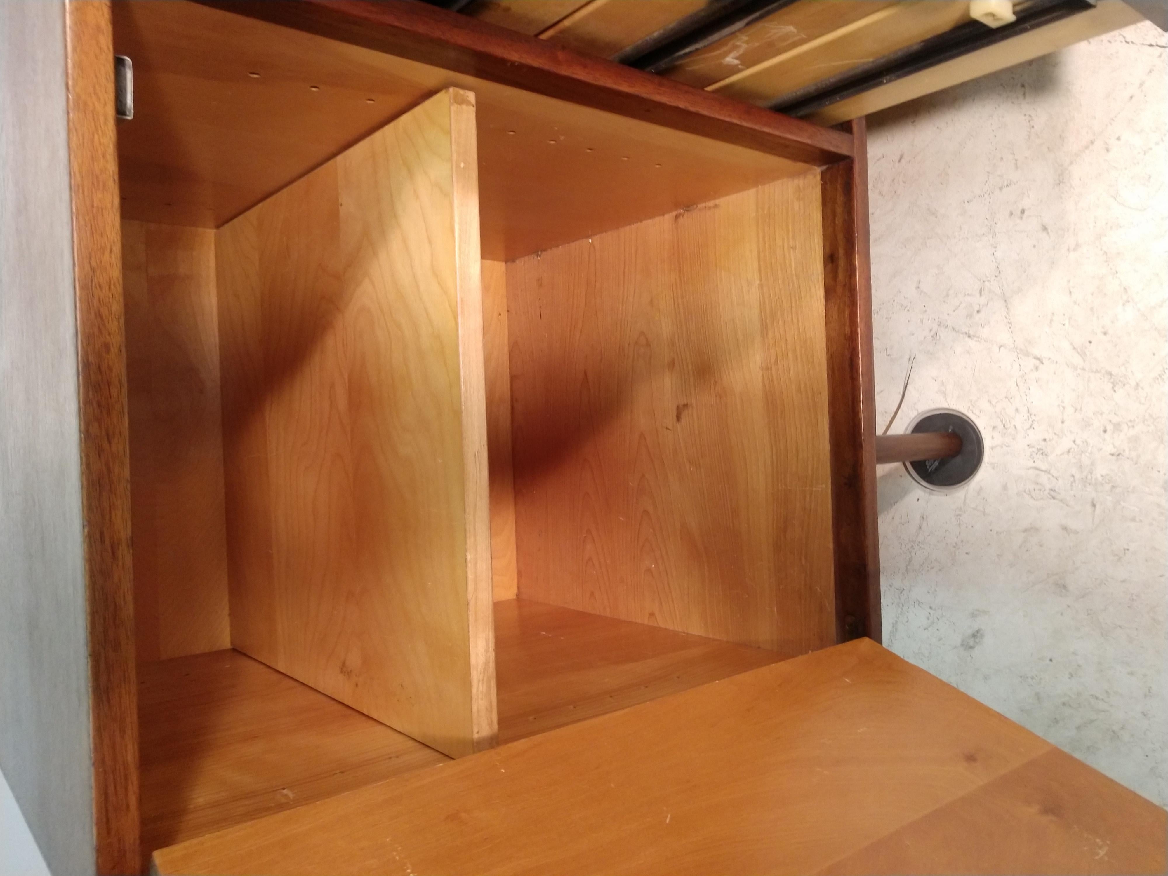 Copper Mid-Century Modern Walnut Dresser Server by Jens Risom