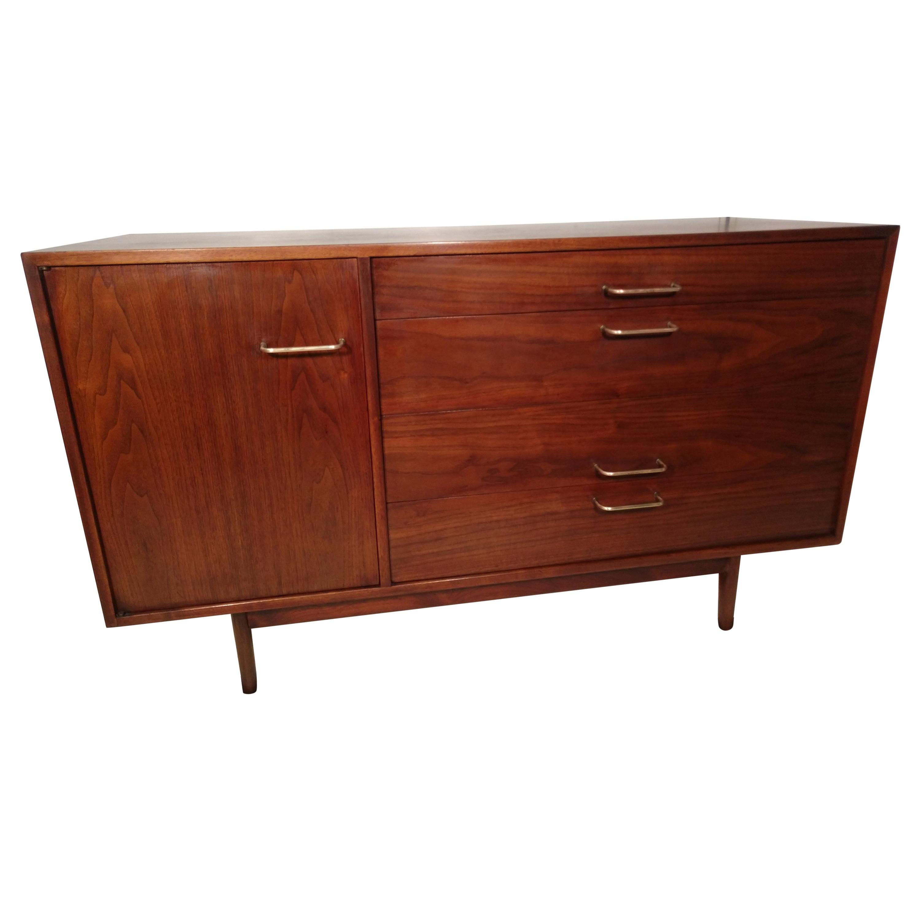 Mid-Century Modern Walnut Dresser Server by Jens Risom