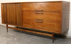 Mid-Century Modern Walnut Dresser with Tambour Door