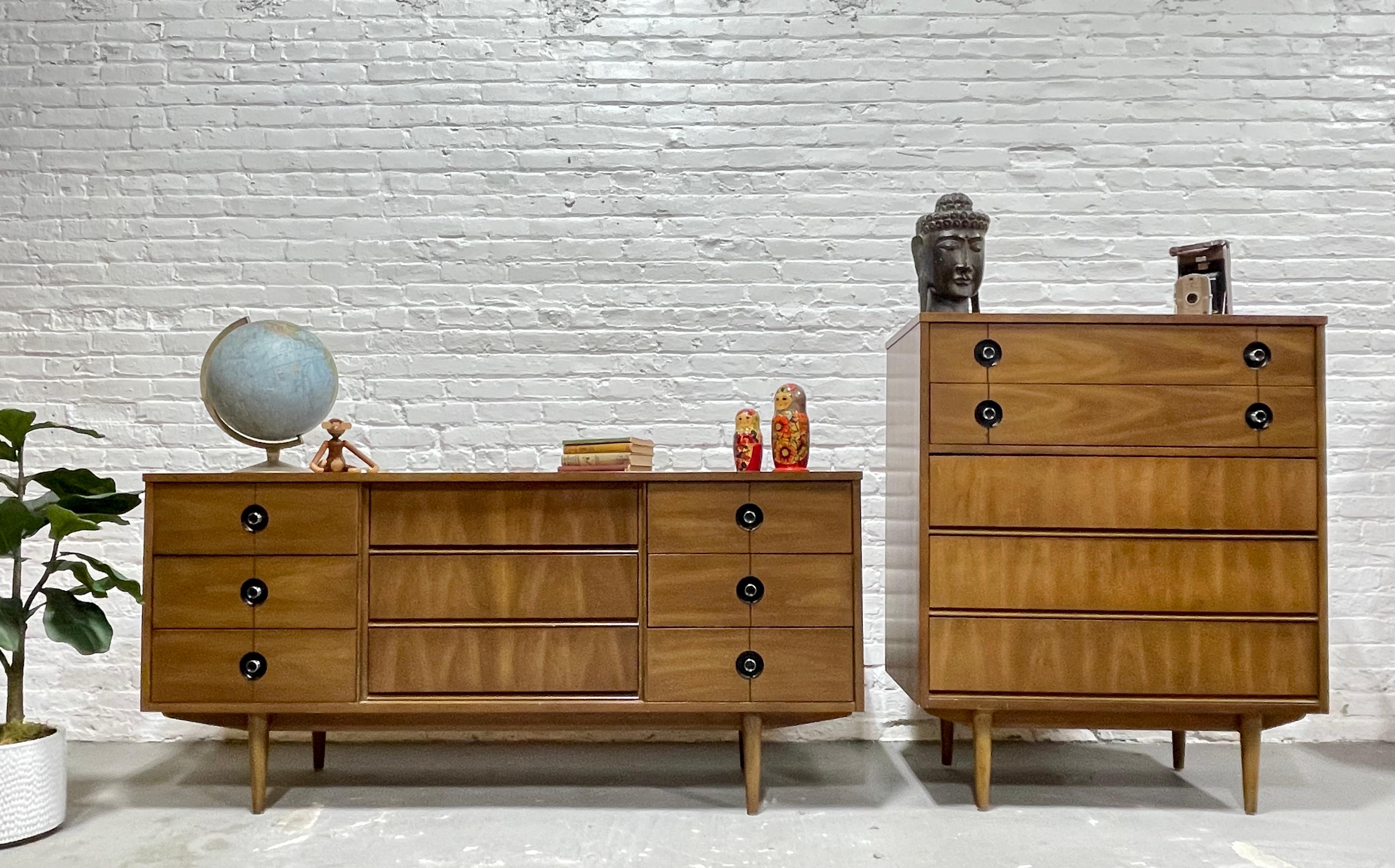 Mid-Century Modern Mid Century MODERN Walnut DRESSERS / Bedroom SET by Stanley Furniture Co.