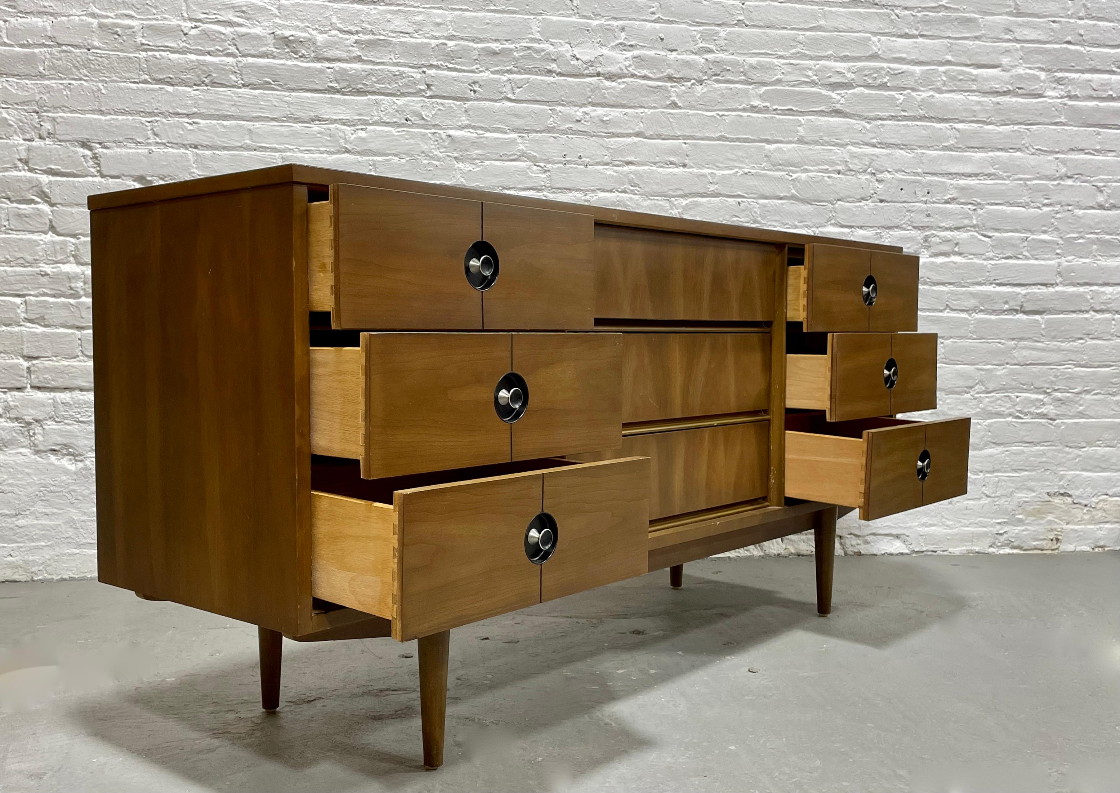 Mid-20th Century Mid Century MODERN Walnut DRESSERS / Bedroom SET by Stanley Furniture Co.