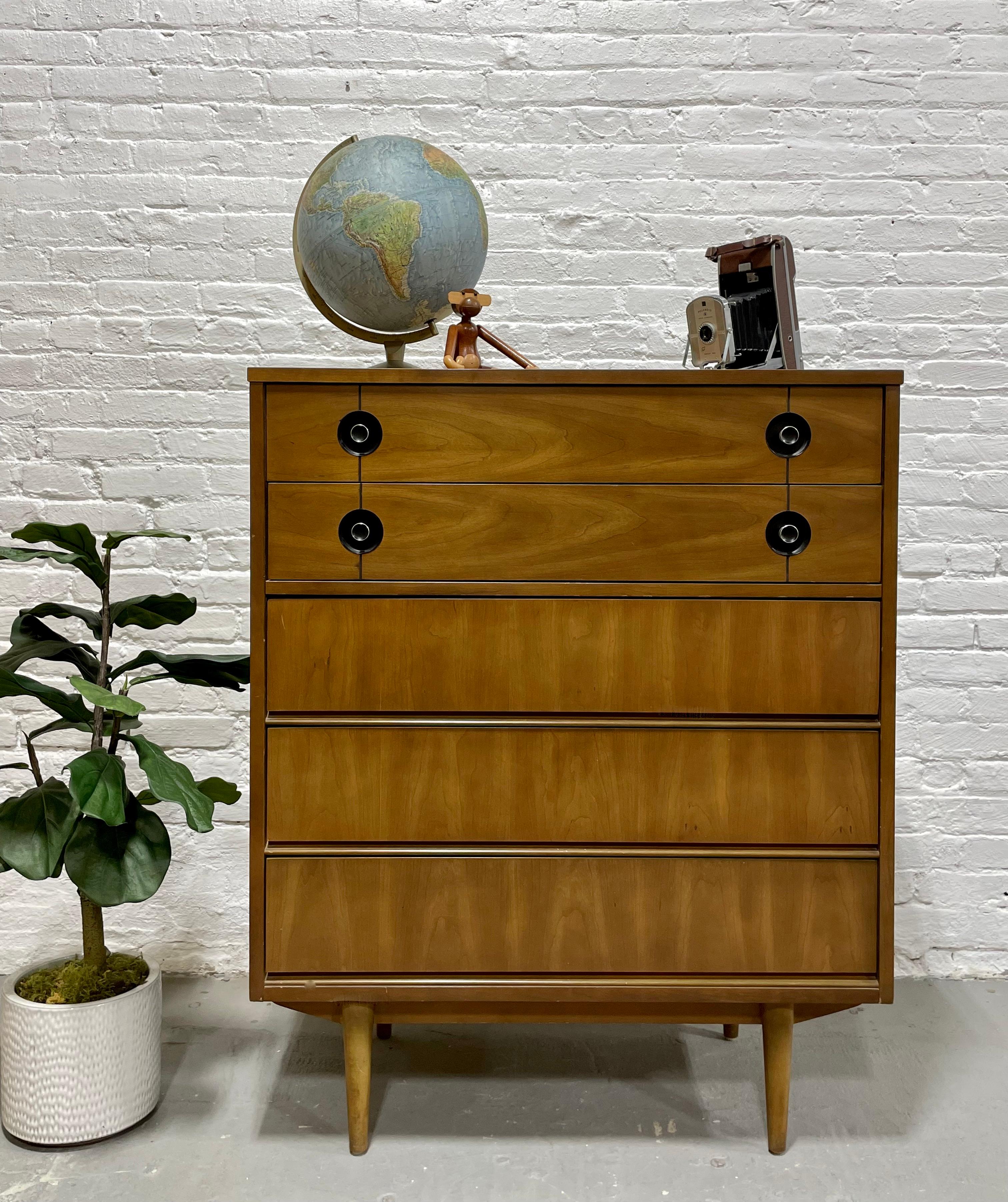 Mid Century MODERN Walnut DRESSERS / Bedroom SET by Stanley Furniture Co. 1