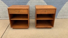 Mid-Century Modern Walnut Drexel Declaration Nightstands, Pair