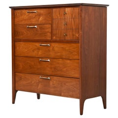 Mid-Century Modern Walnut Drexel Highboy Dresser, Restored